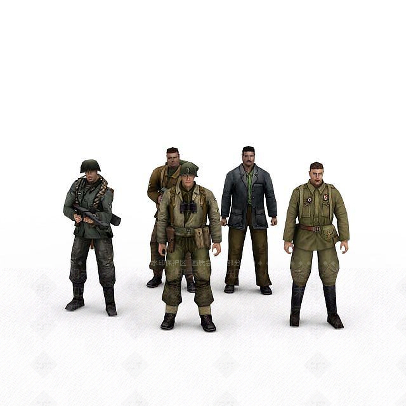 现代帅气军人3D模型下载【ID:1197210550】