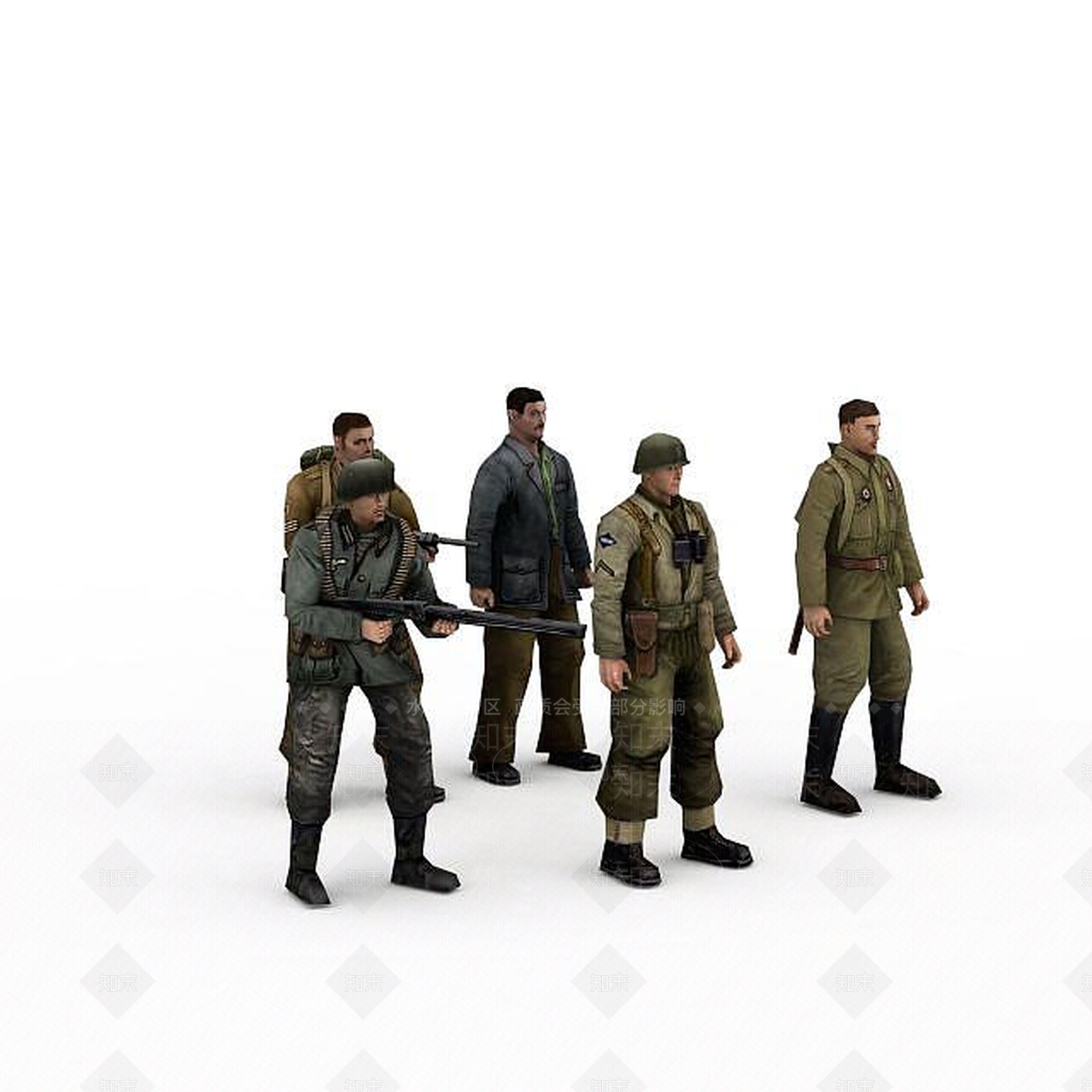 现代帅气军人3D模型下载【ID:1197210550】