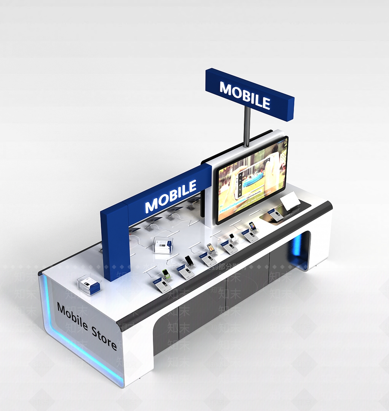 现代精品商业展台3D模型下载【ID:1197211770】