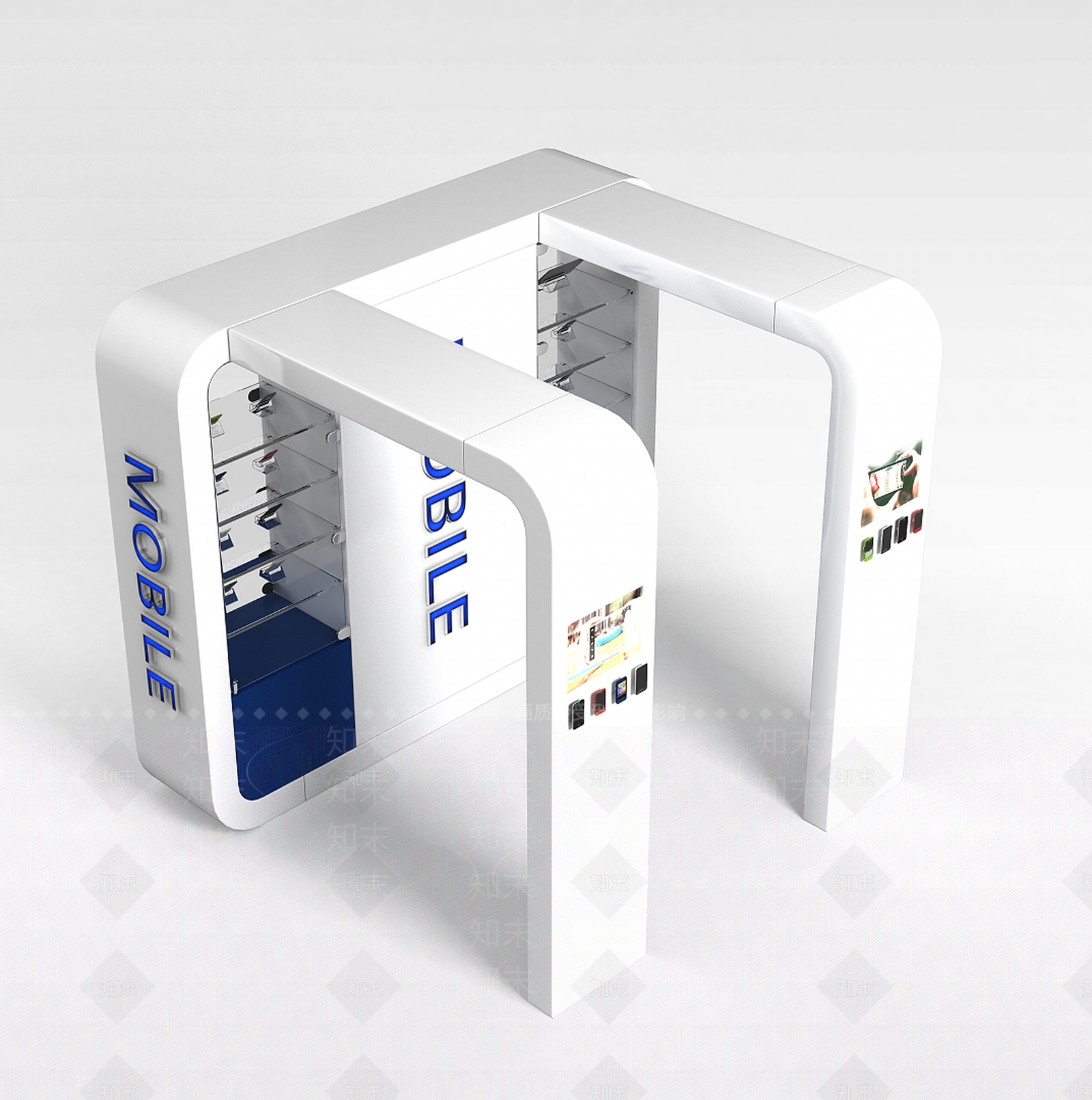 现代手机展台3D模型下载【ID:1197211789】