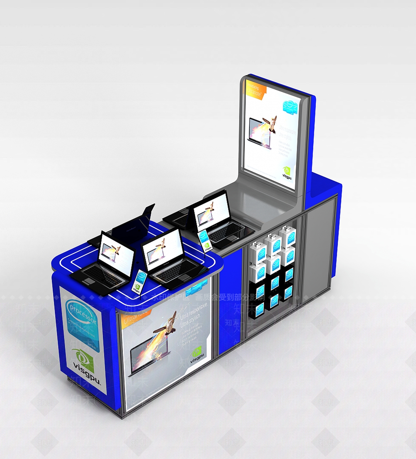 现代商品展台展柜3D模型下载【ID:1197211842】