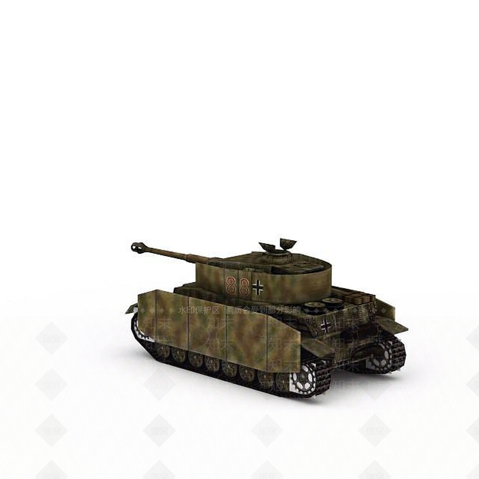 现代军用坦克3D模型下载【ID:1197212920】