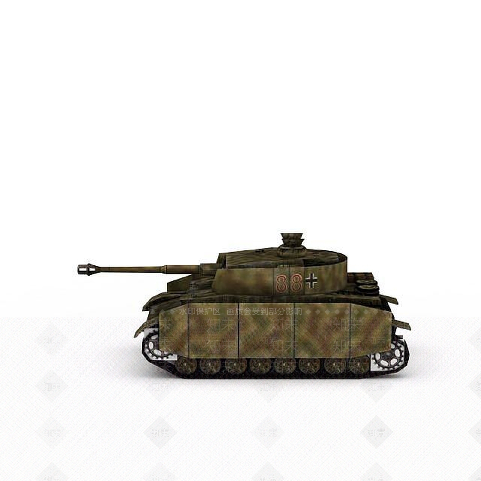现代军用坦克3D模型下载【ID:1197212920】
