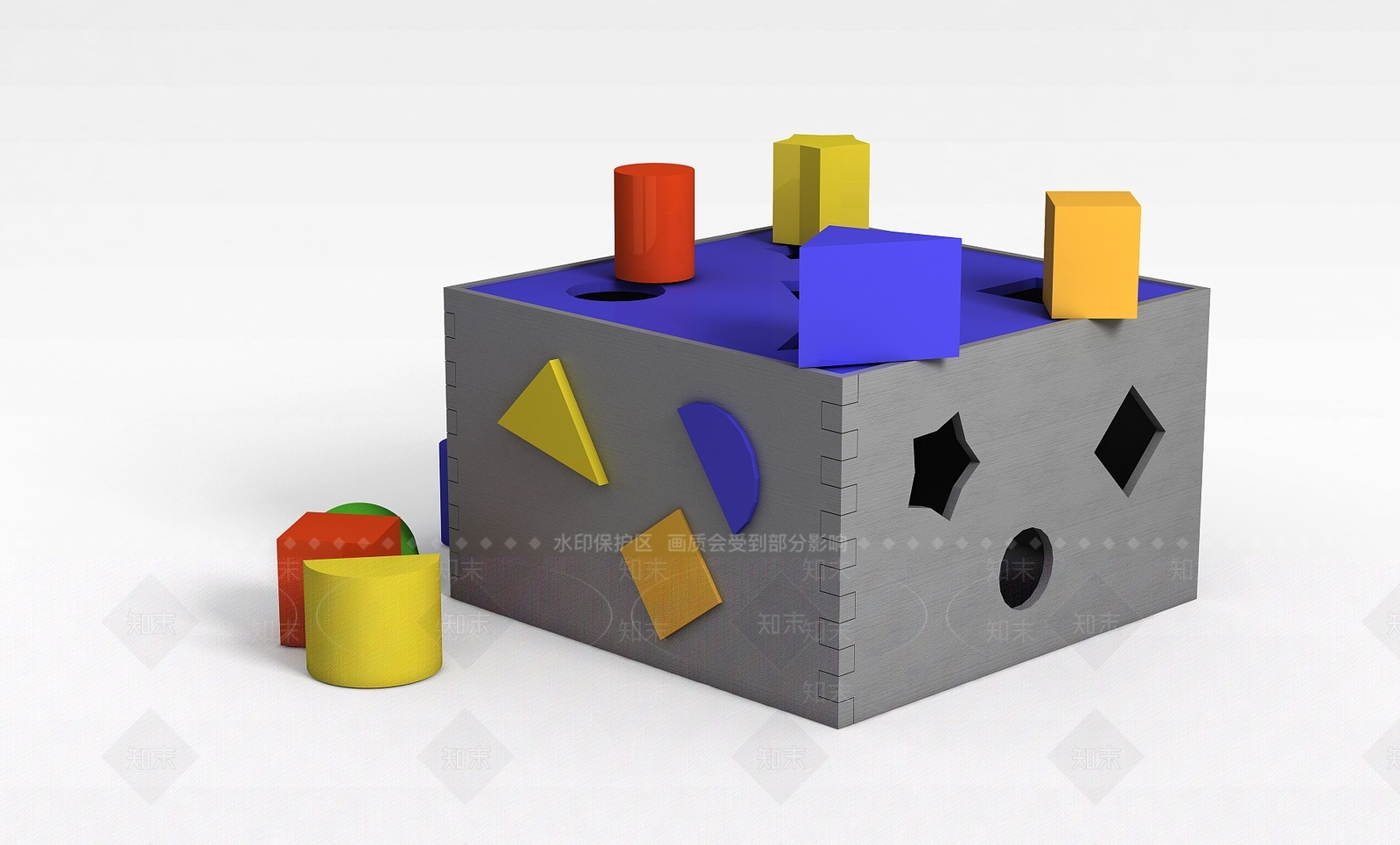 现代立体拼图玩具3D模型下载【ID:1197213158】