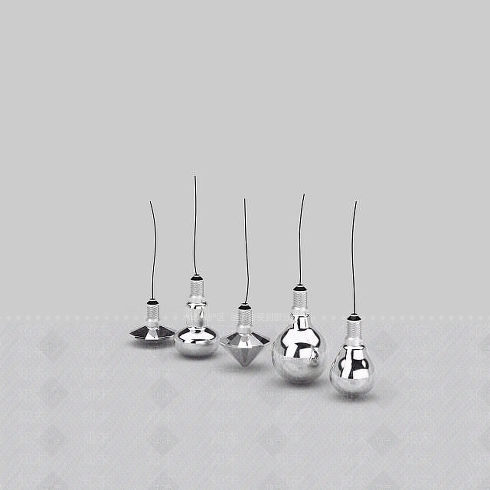 现代银瓶吊灯3D模型下载【ID:1197214327】