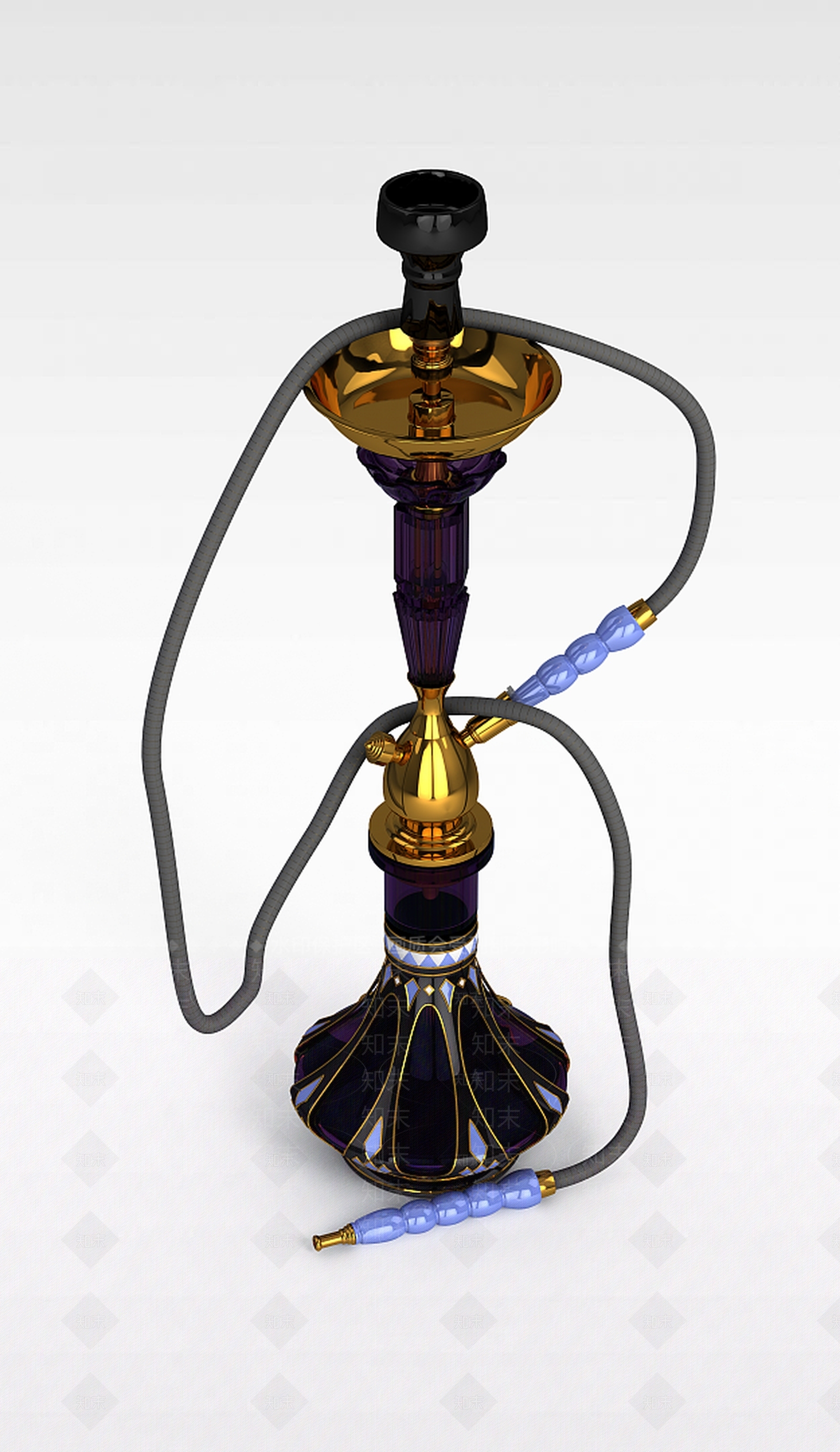 现代梦幻水烟瓶3D模型下载【ID:1197216444】