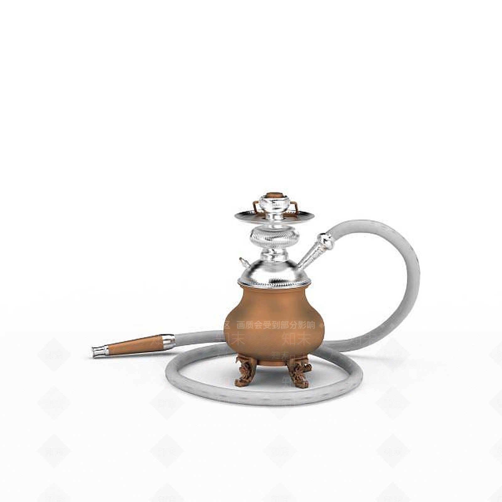 现代玻璃水烟壶3D模型下载【ID:1197216496】