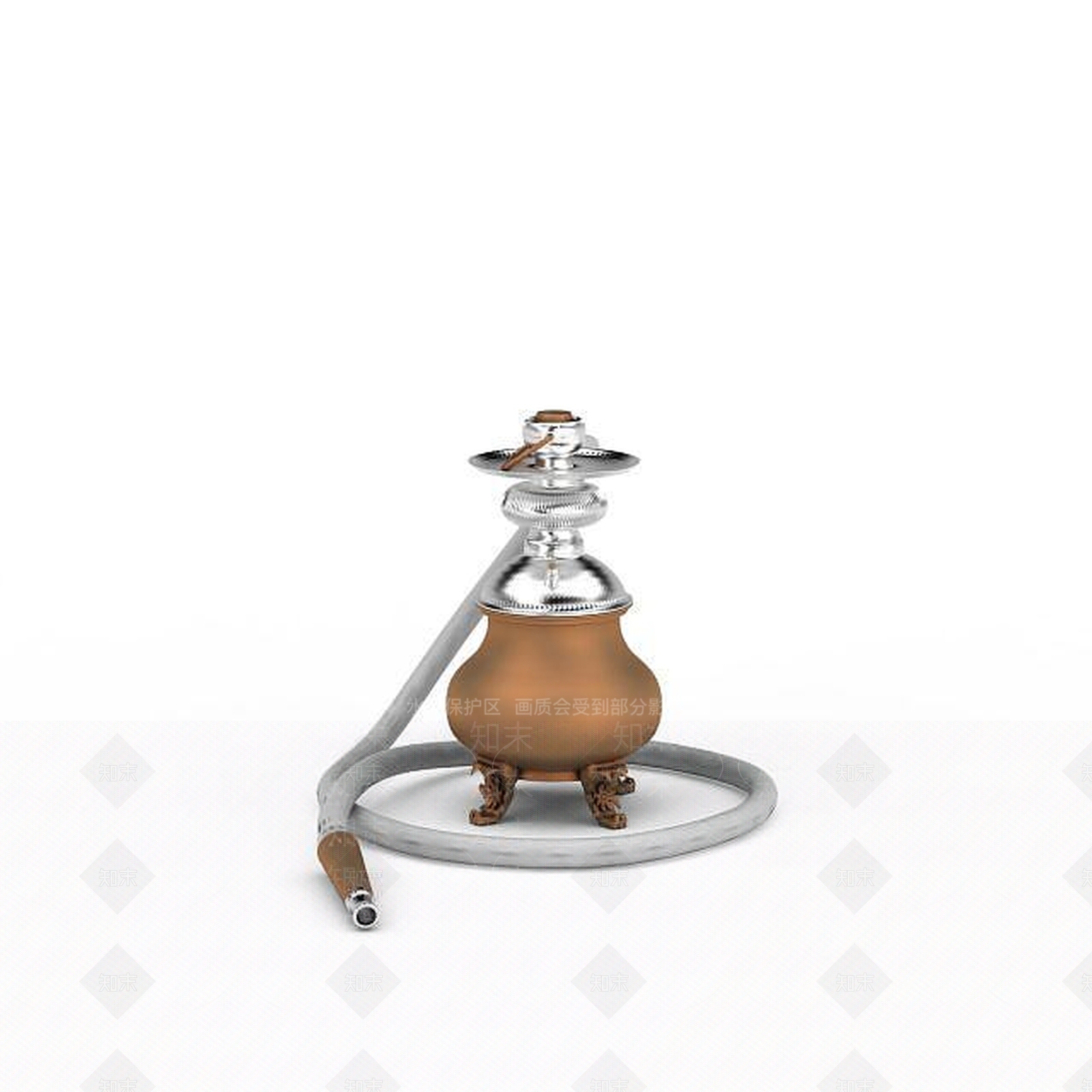 现代玻璃水烟壶3D模型下载【ID:1197216496】