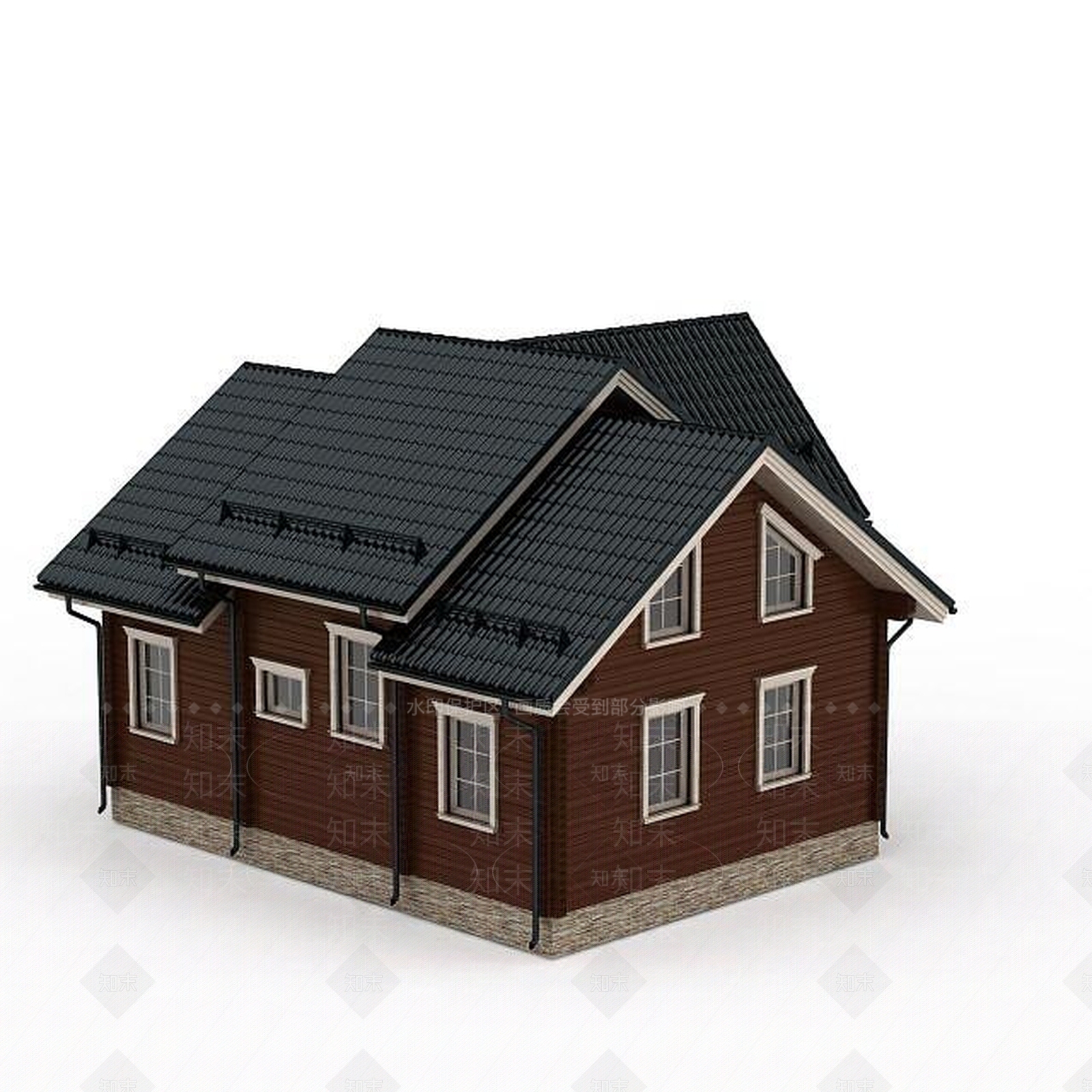 现代林中木屋3D模型下载【ID:1197218360】