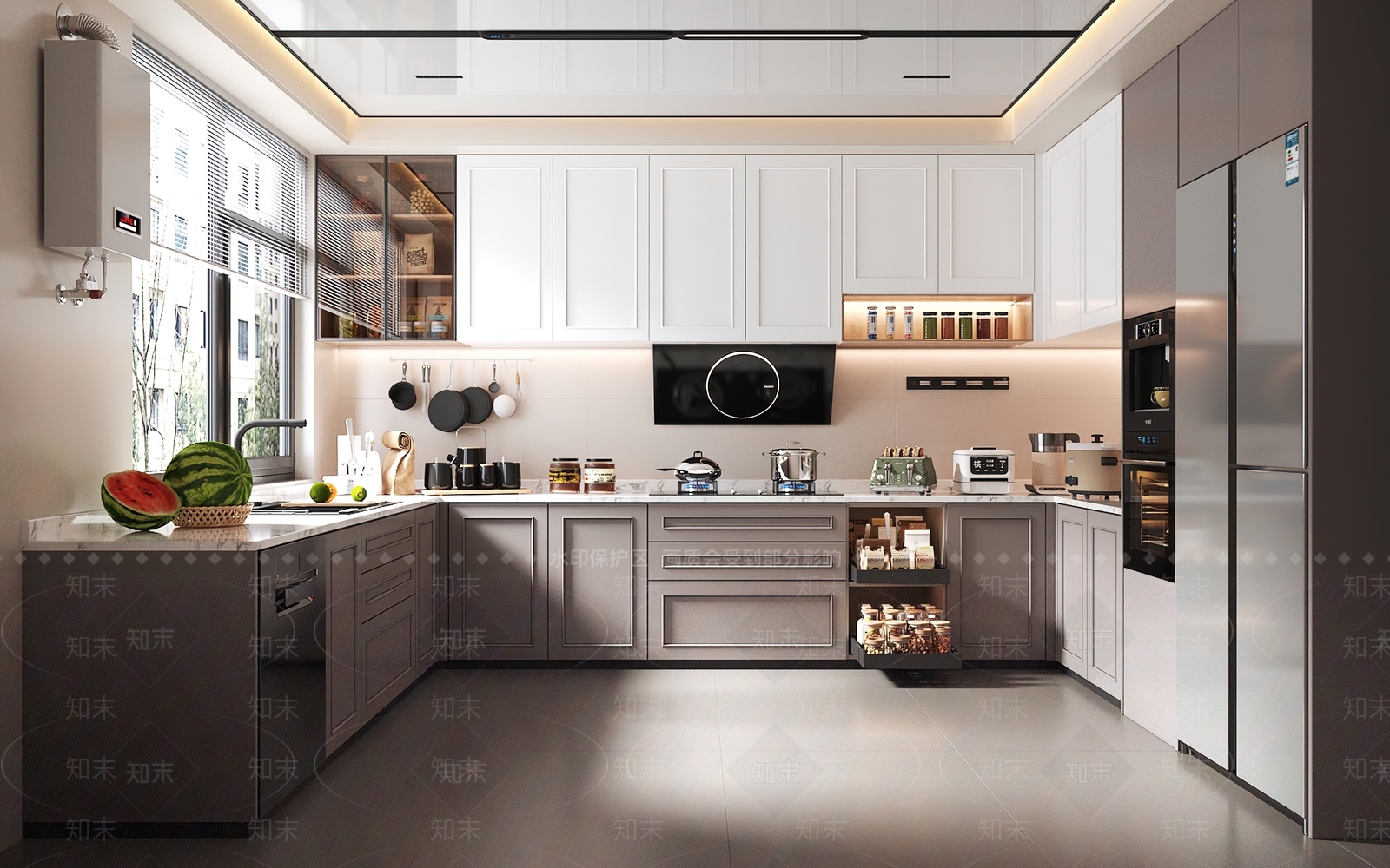 北欧封闭式厨房3D模型下载【ID:1197220007】