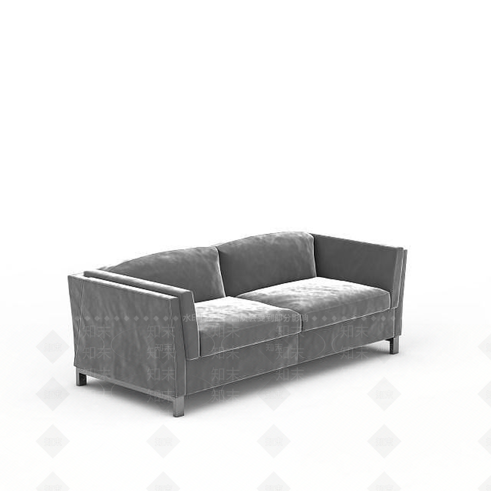 现代灰色沙发3D模型下载【ID:1197220265】