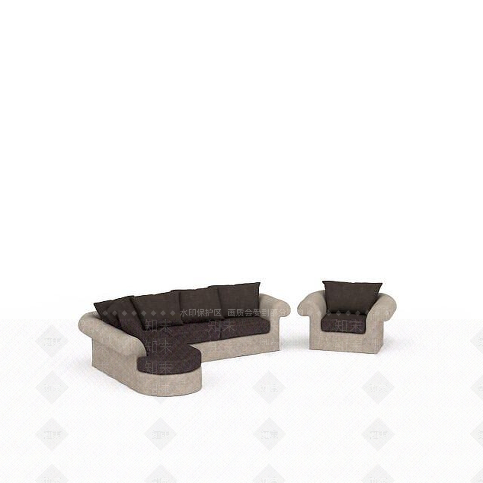 现代沙发3D模型下载【ID:1197221395】