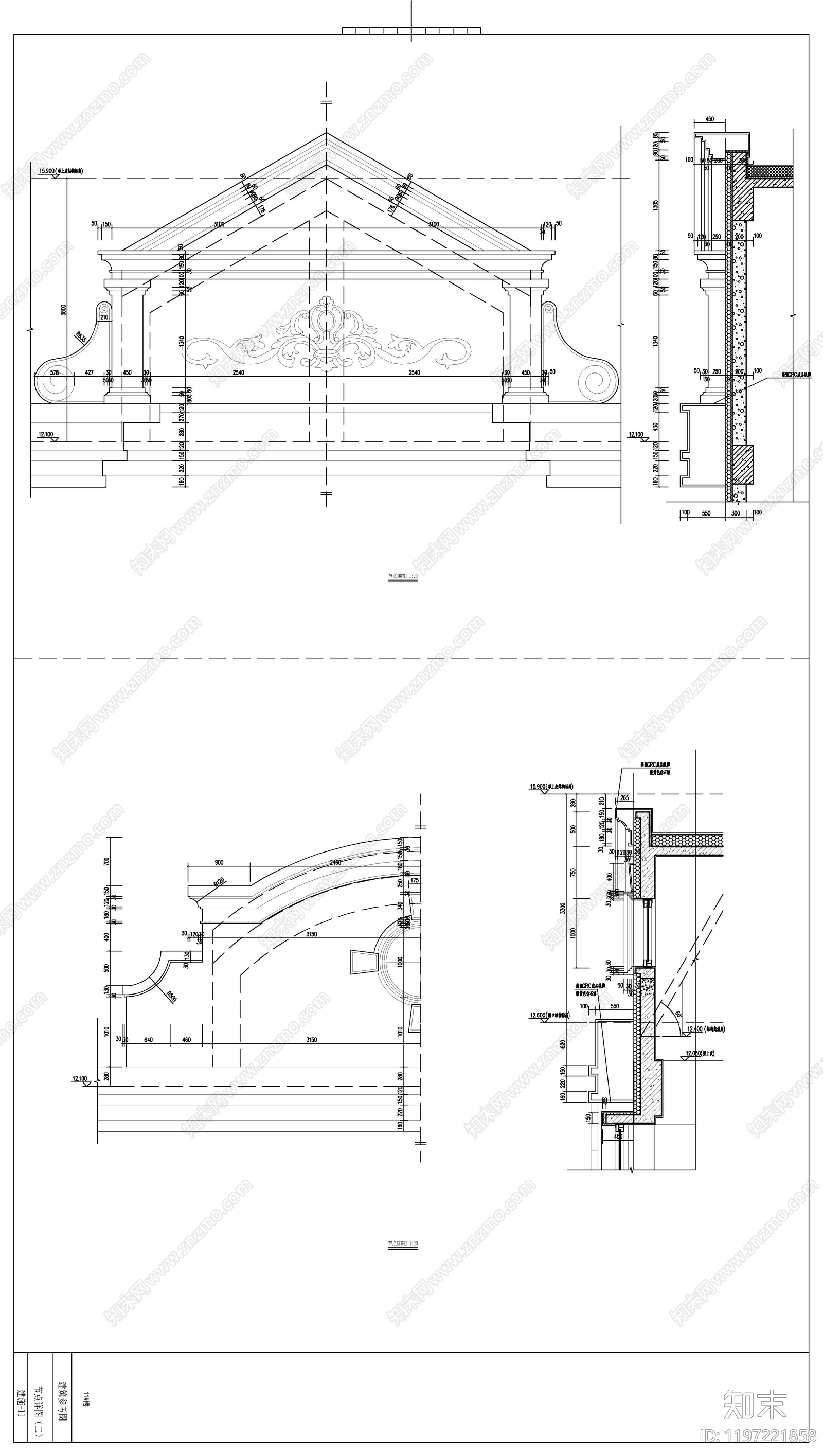 现代欧式商业街cad施工图下载【ID:1197221858】