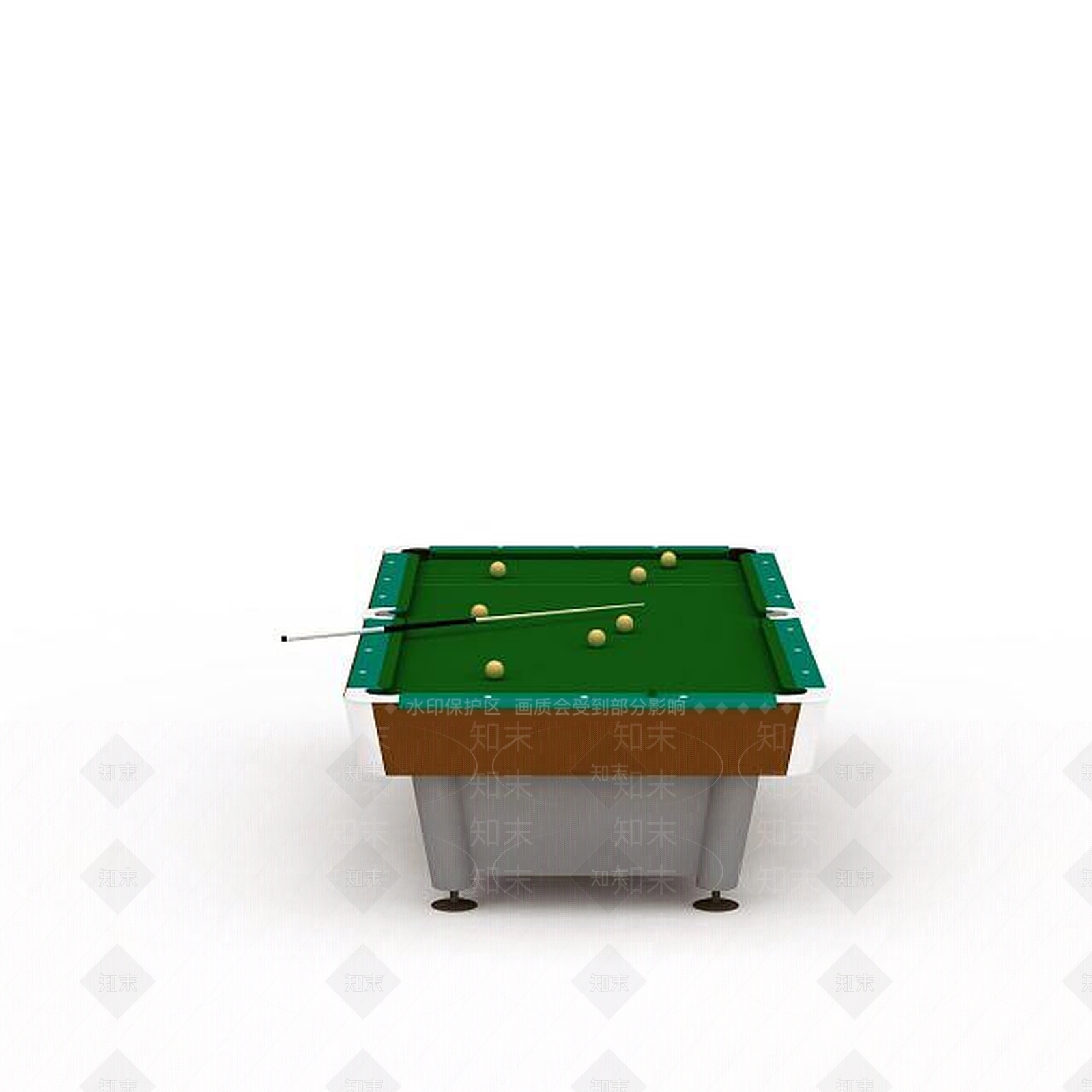 现代简约台球桌3D模型下载【ID:1197222387】