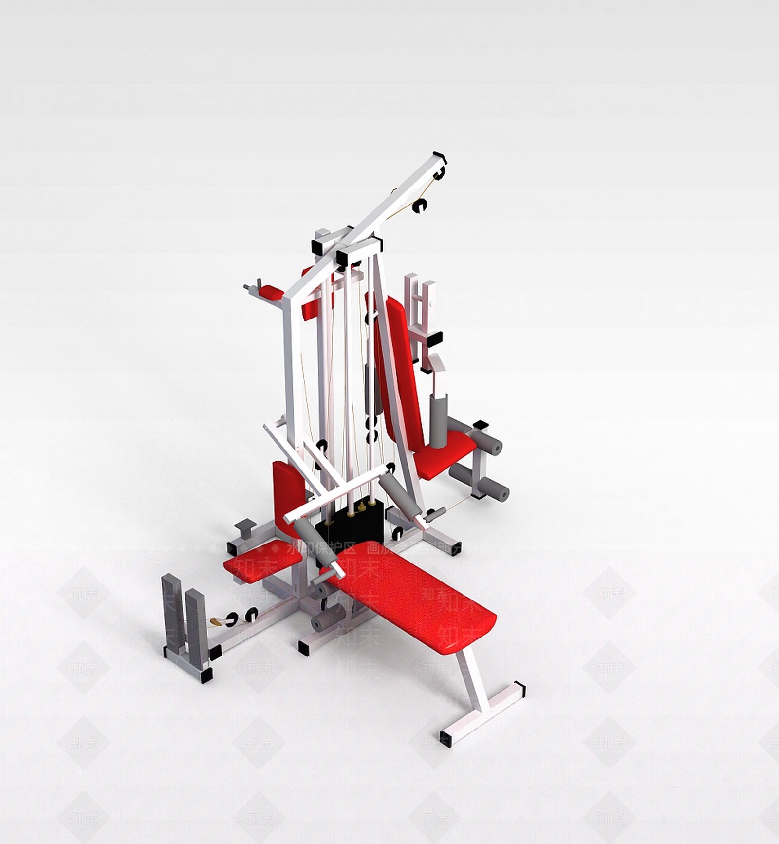 现代多功能训练器材3D模型下载【ID:1197222484】