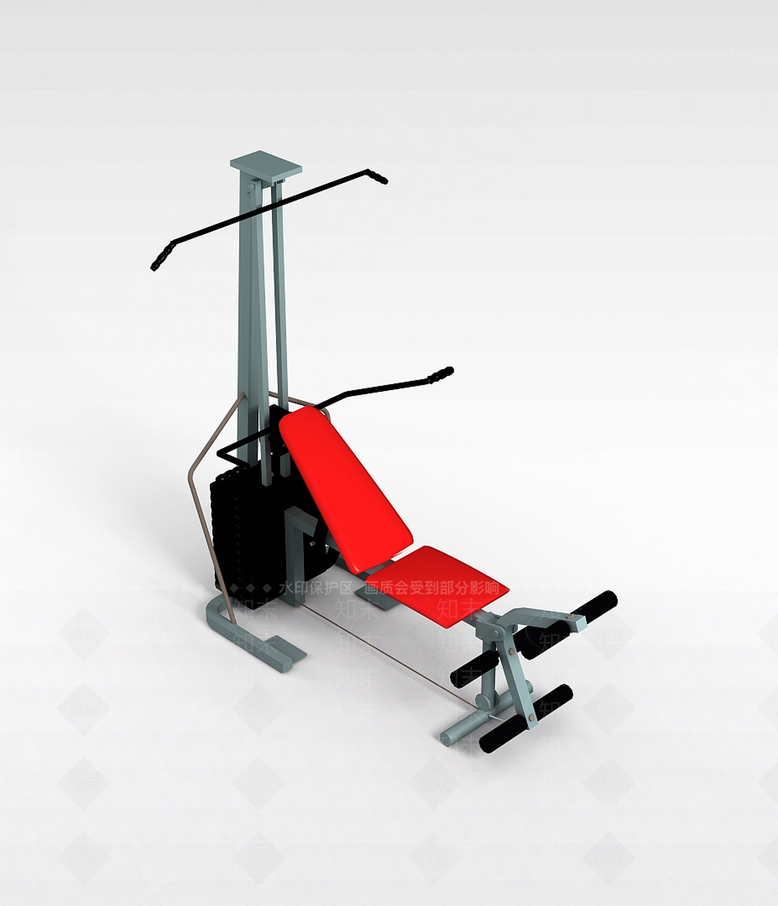 现代家用体育训练器材3D模型下载【ID:1197222584】
