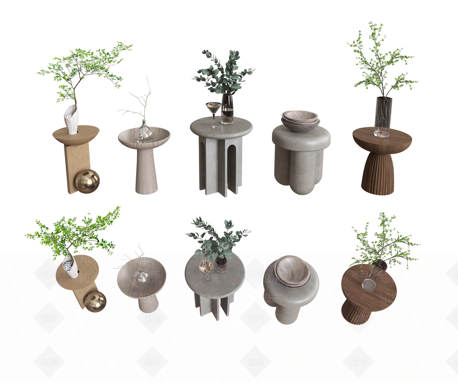 现代茶几3D模型下载【ID:1197223666】