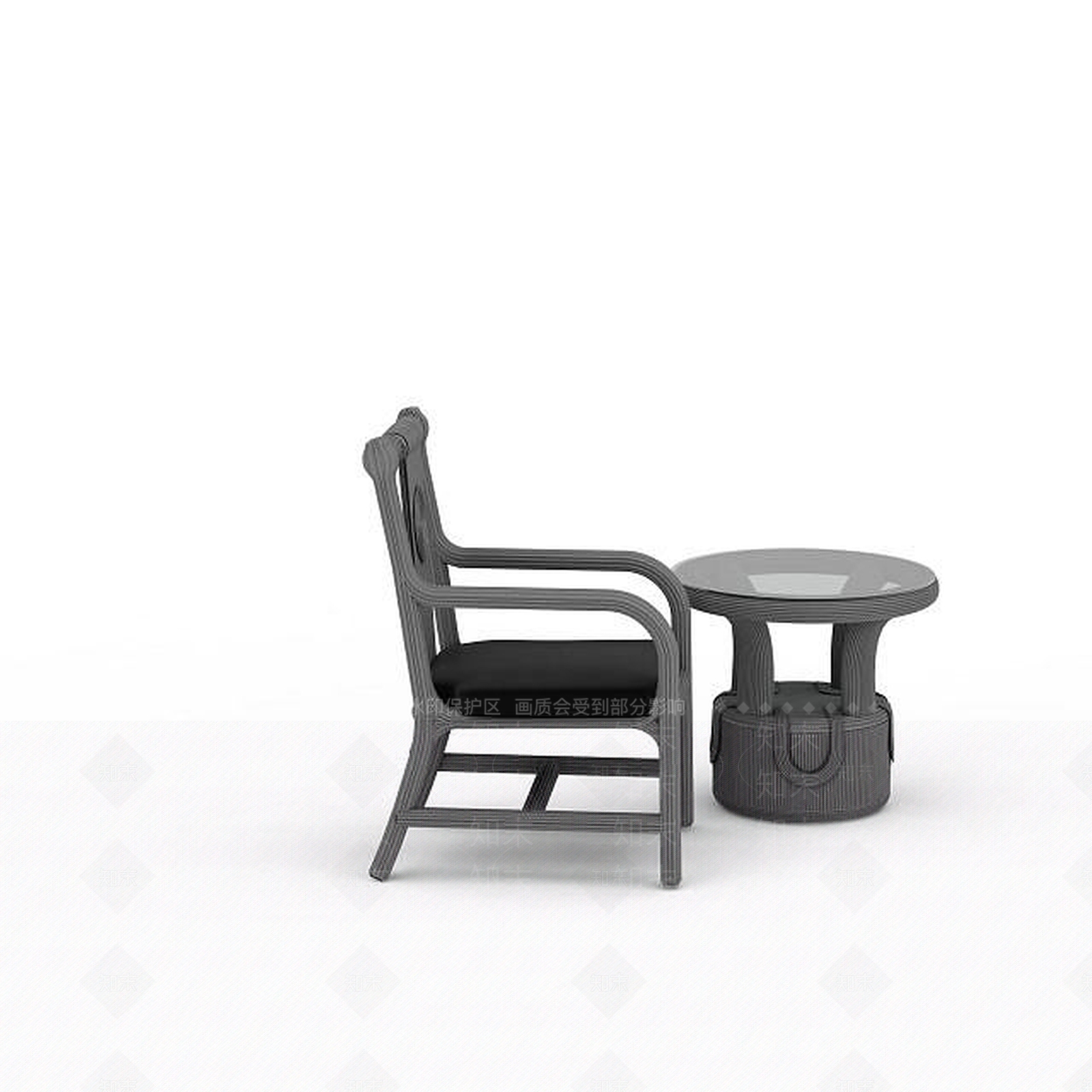 现代简约桌椅3D模型下载【ID:1197223920】