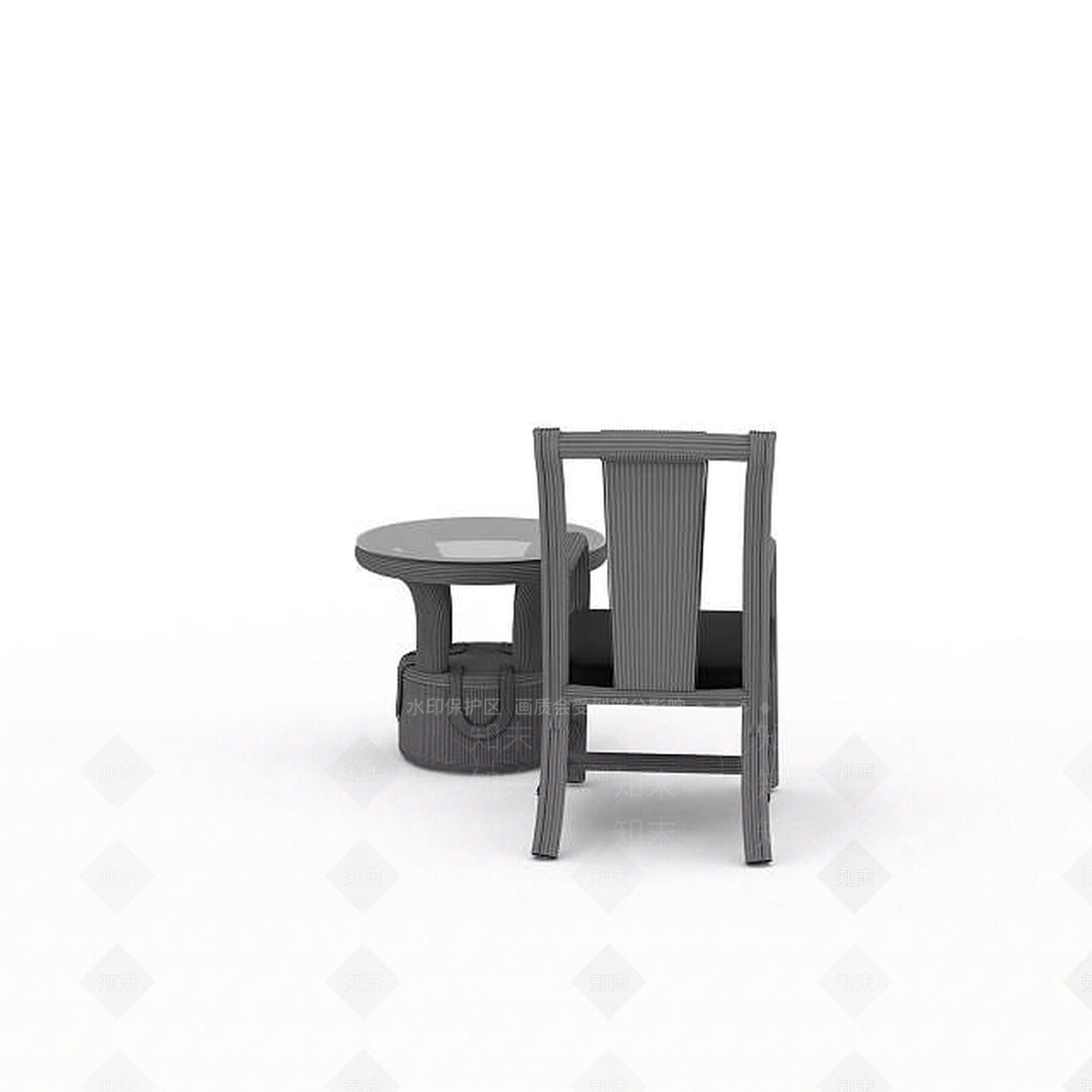 现代简约桌椅3D模型下载【ID:1197223920】