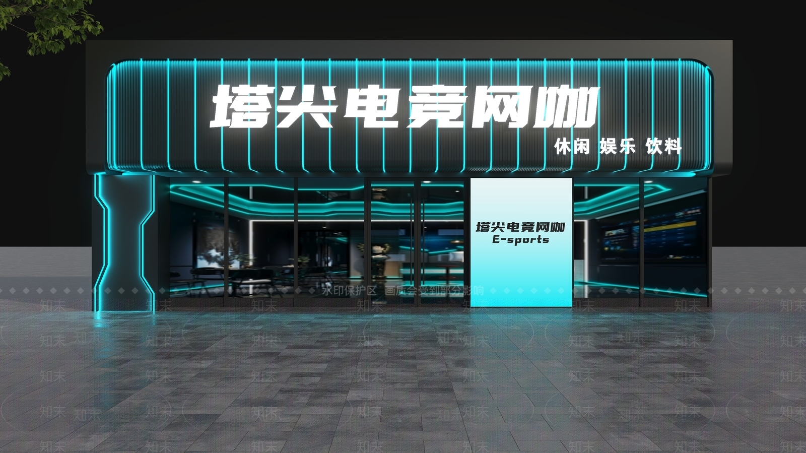 现代门头3D模型下载【ID:1197224922】