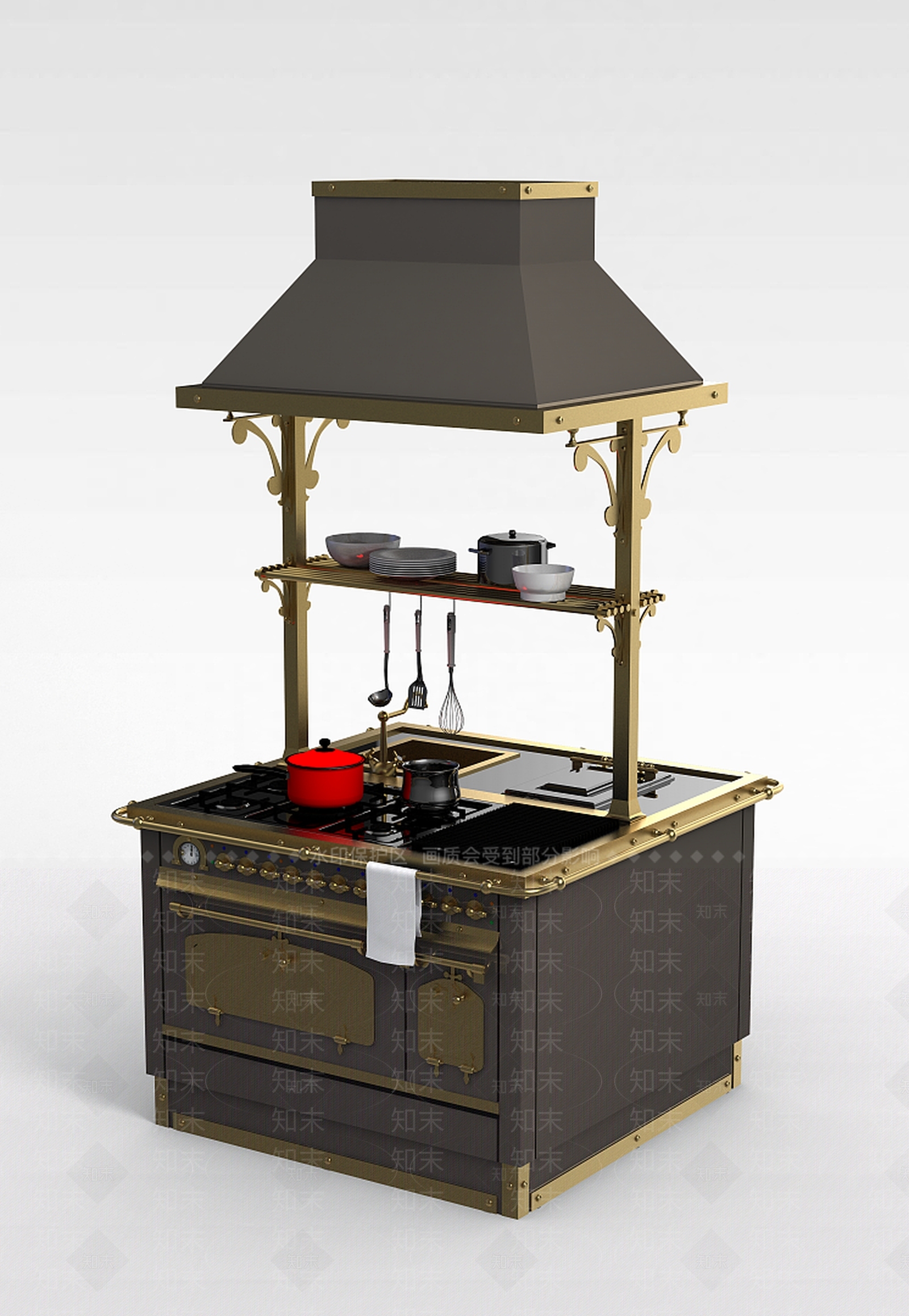 欧式古典欧式洗盘台3D模型下载【ID:1197224660】