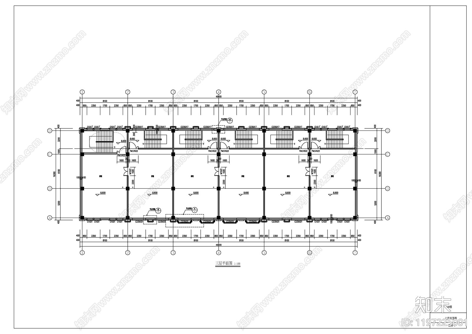 现代欧式商业街cad施工图下载【ID:1197225001】