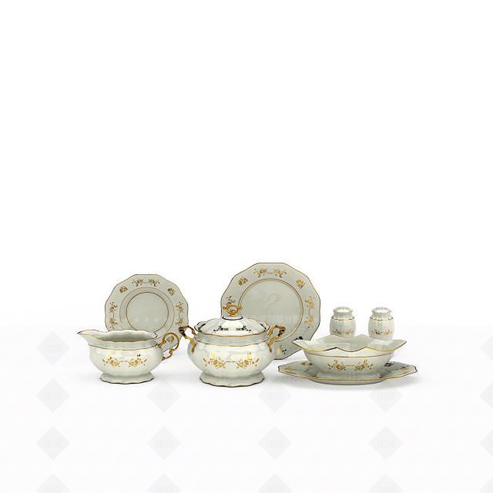 现代英式家用茶具3D模型下载【ID:1197224930】