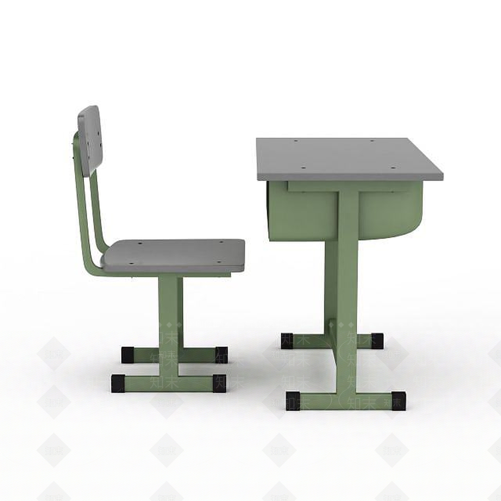 现代学生书桌3D模型下载【ID:1197226031】