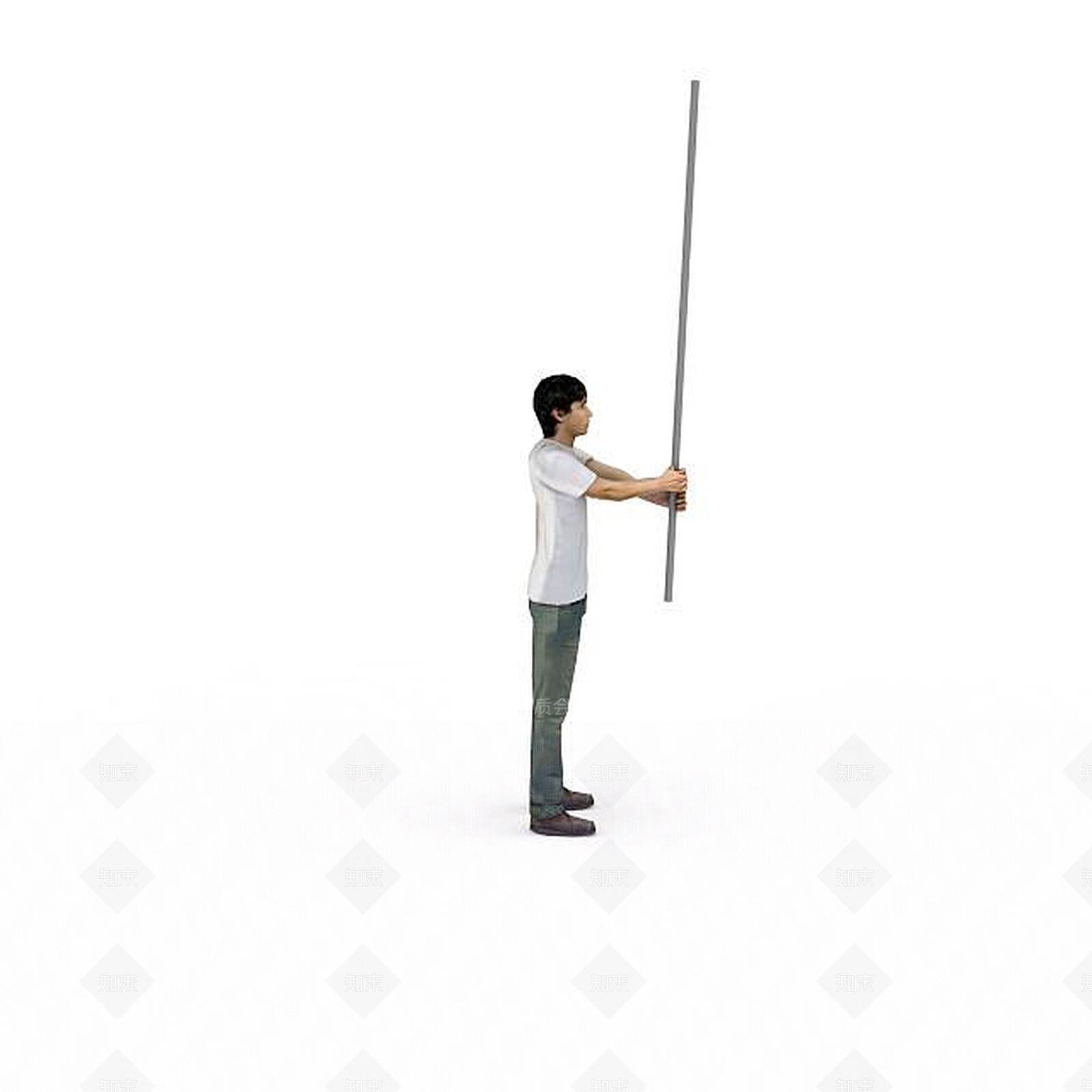 现代举杆男人3D模型下载【ID:1197226266】