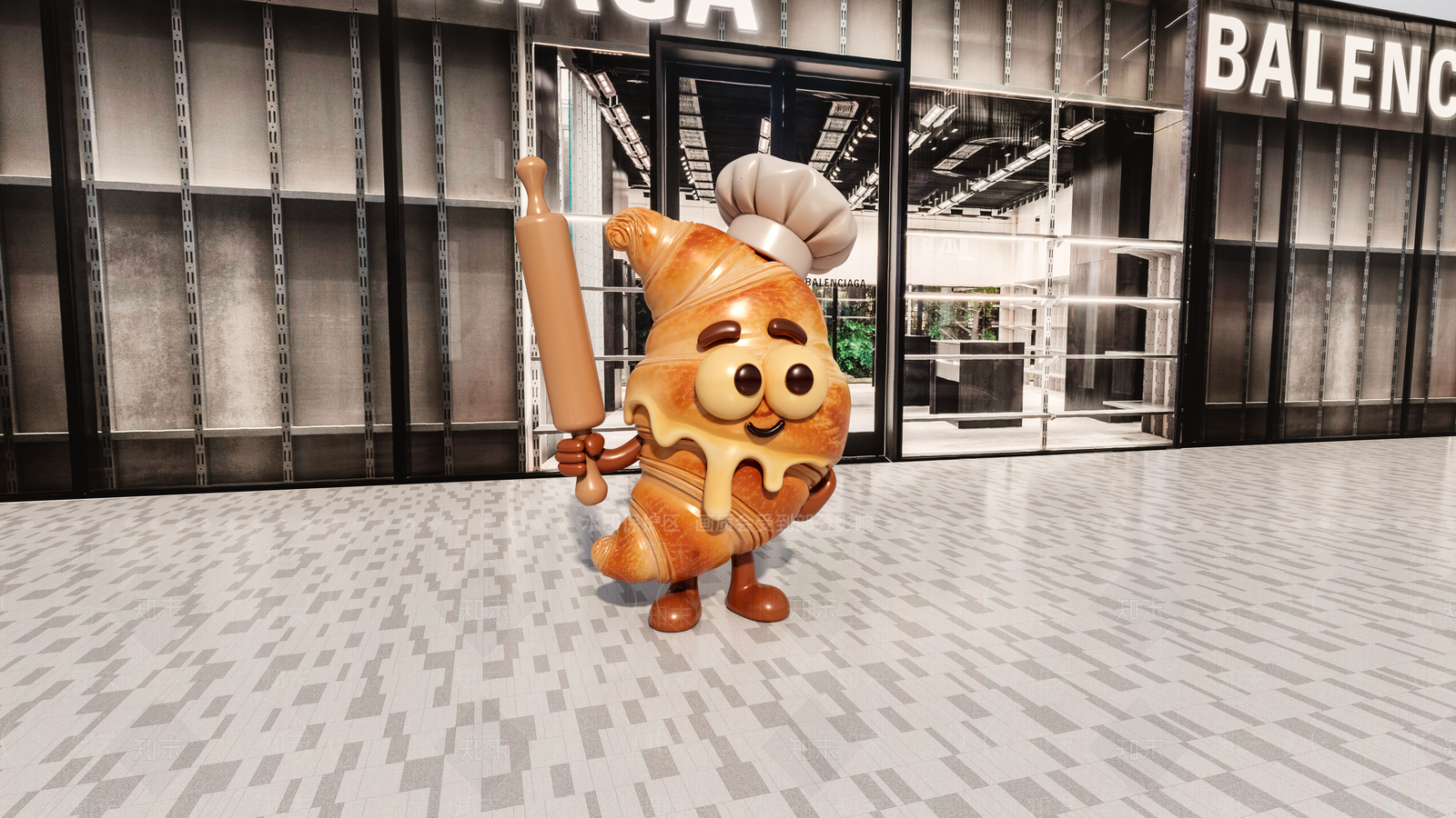 现代甜品面包店SU模型下载【ID:1197227302】