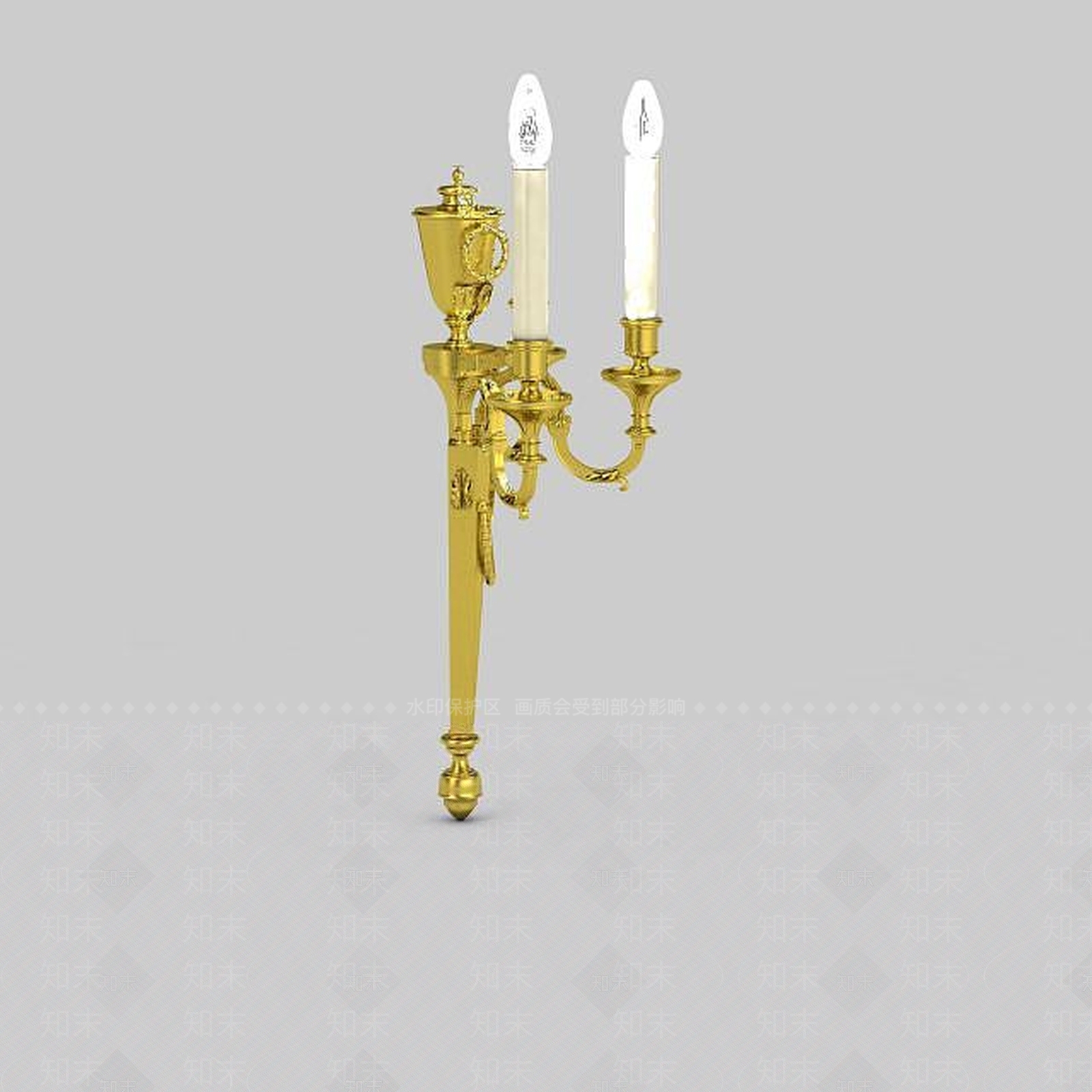 欧式古典欧式时尚壁灯3D模型下载【ID:1197226640】