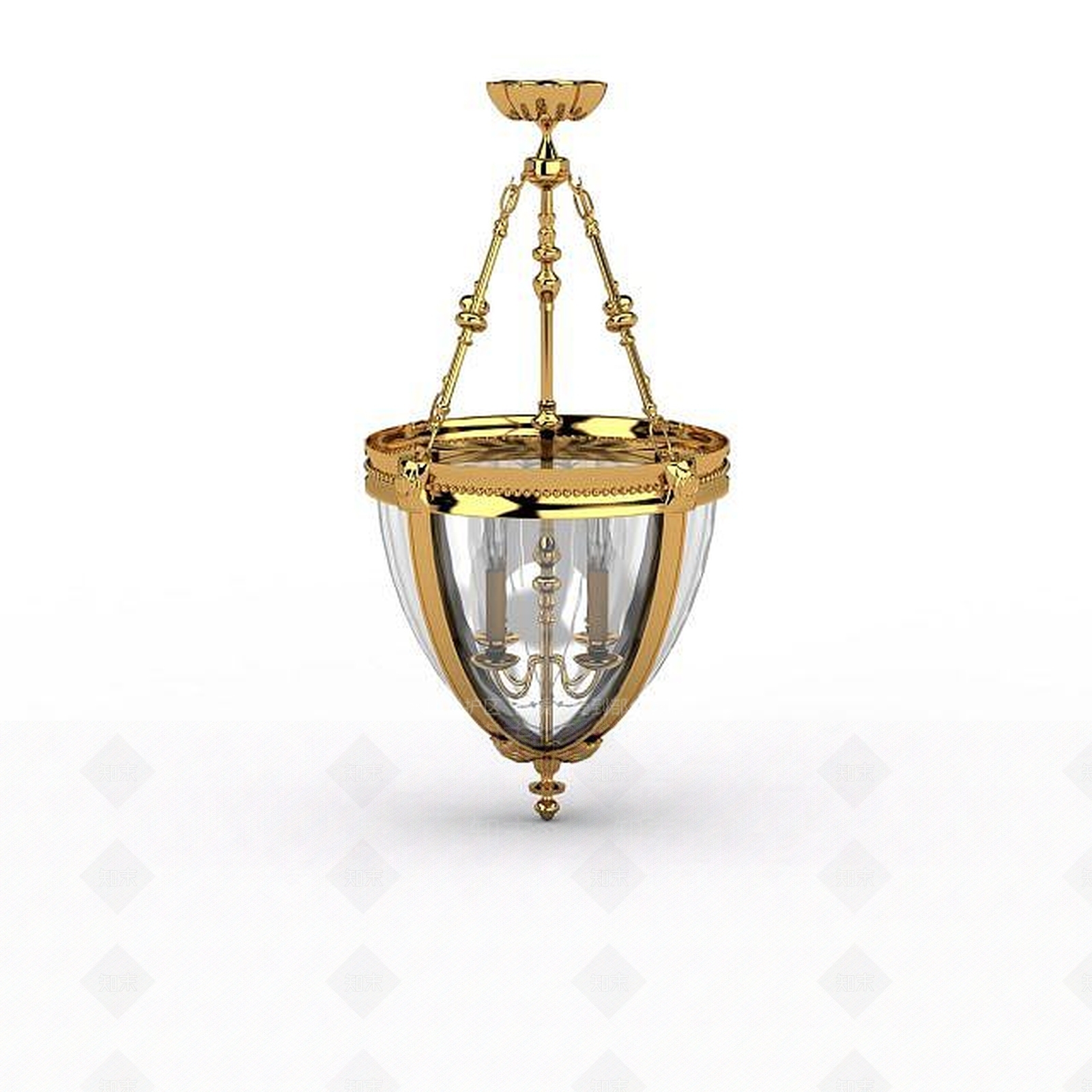 现代铁艺吊灯3D模型下载【ID:1197227587】