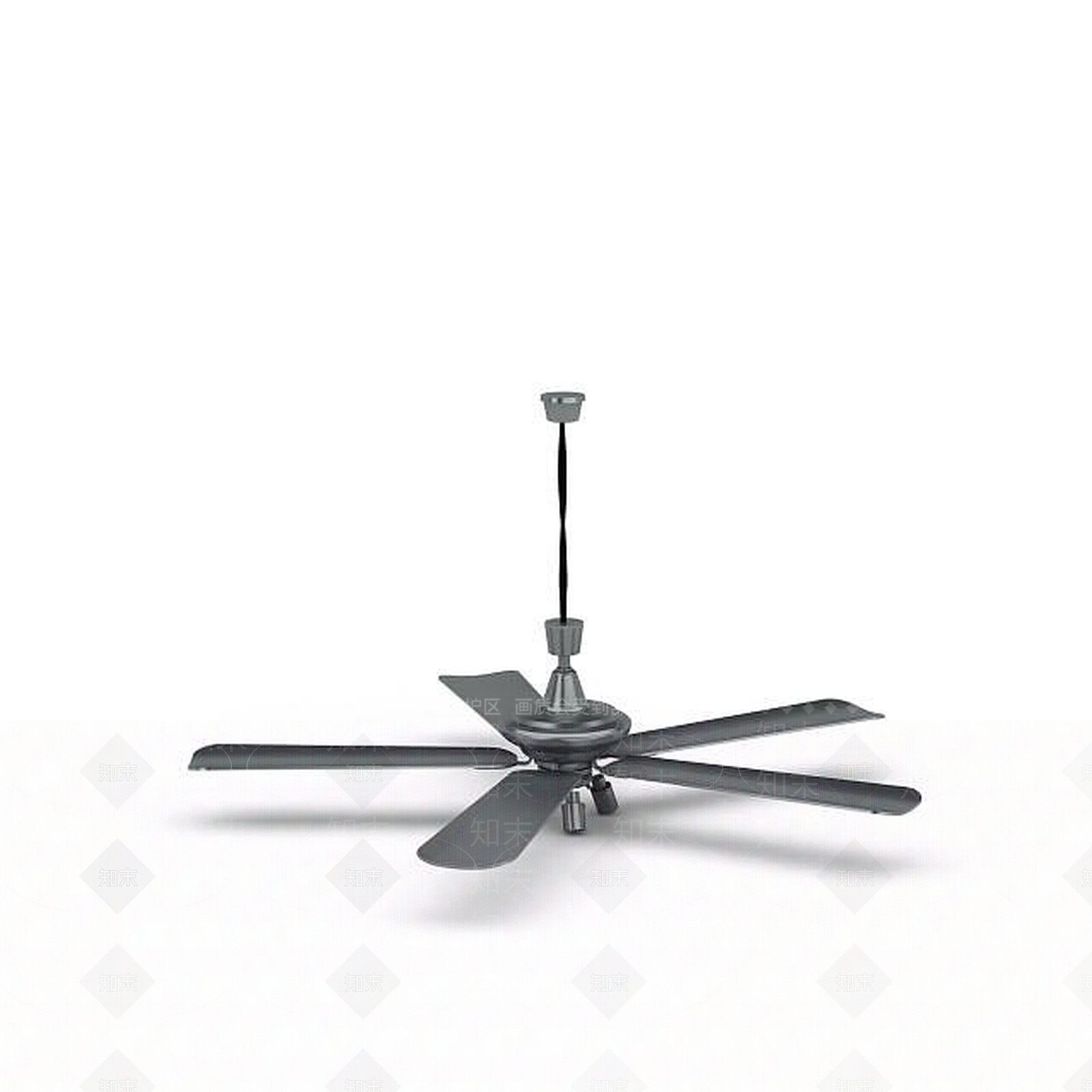 现代电风扇3D模型渲染效果图