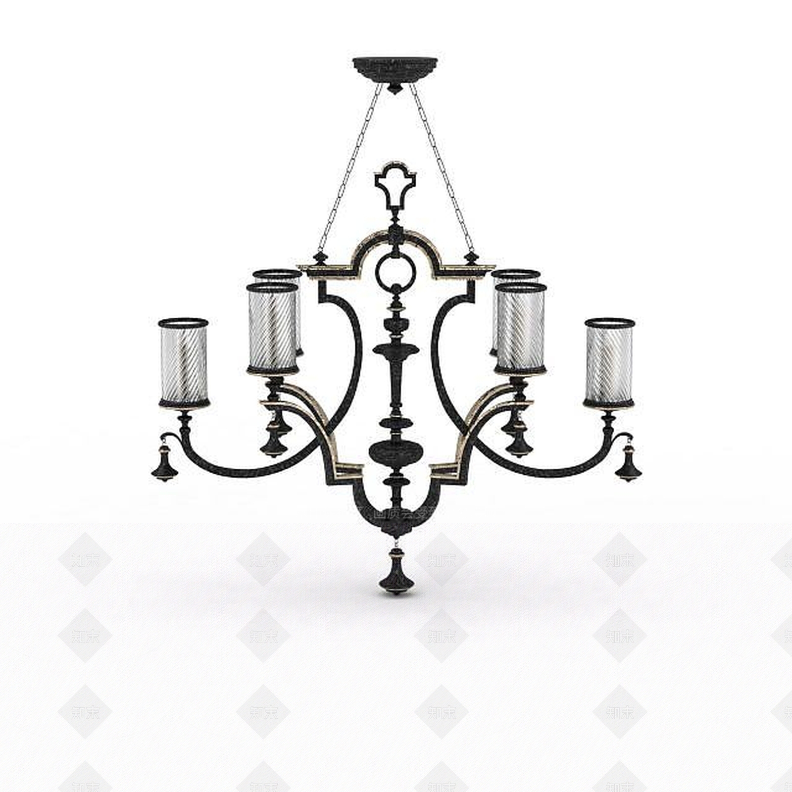 现代艺术蜡烛灯3D模型下载【ID:1197227755】