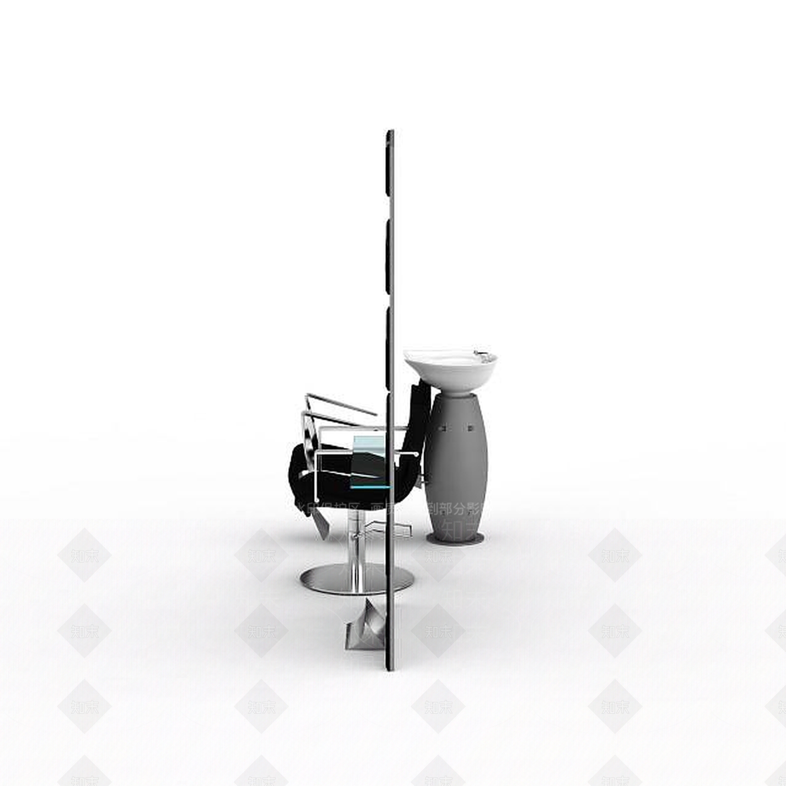 现代美发沙龙桌椅3D模型下载【ID:1197228324】