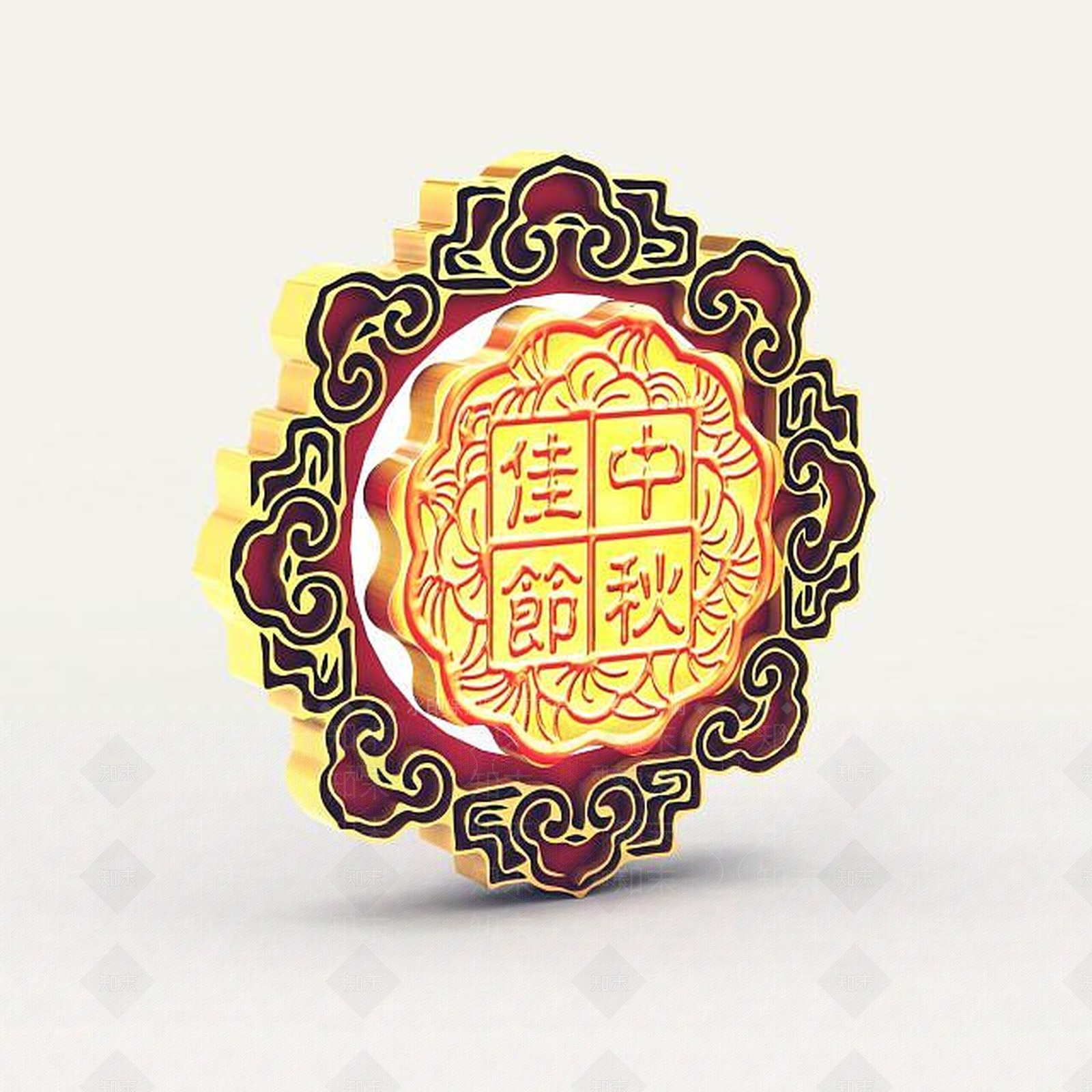 现代中秋佳节月饼3D模型下载【ID:1197228716】