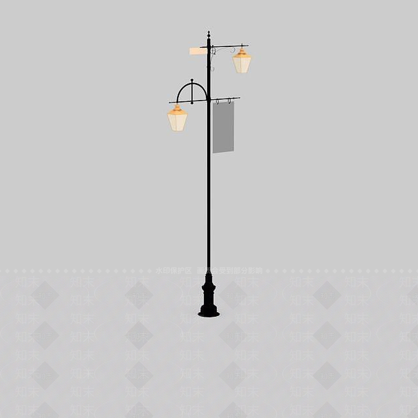 现代园林路灯3D模型下载【ID:1197231841】