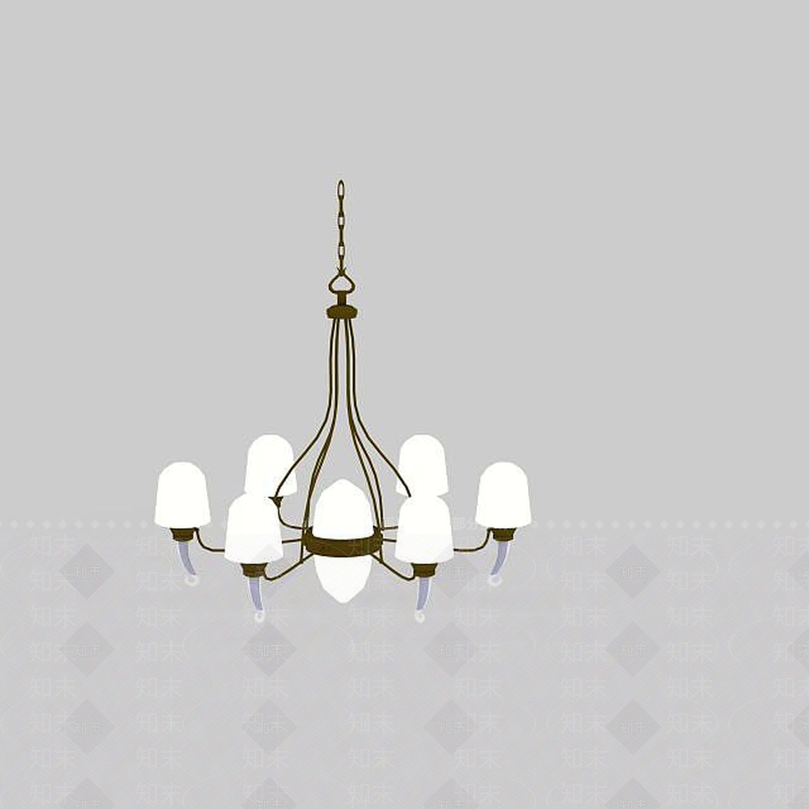 现代客厅吊灯3D模型下载【ID:1197231944】