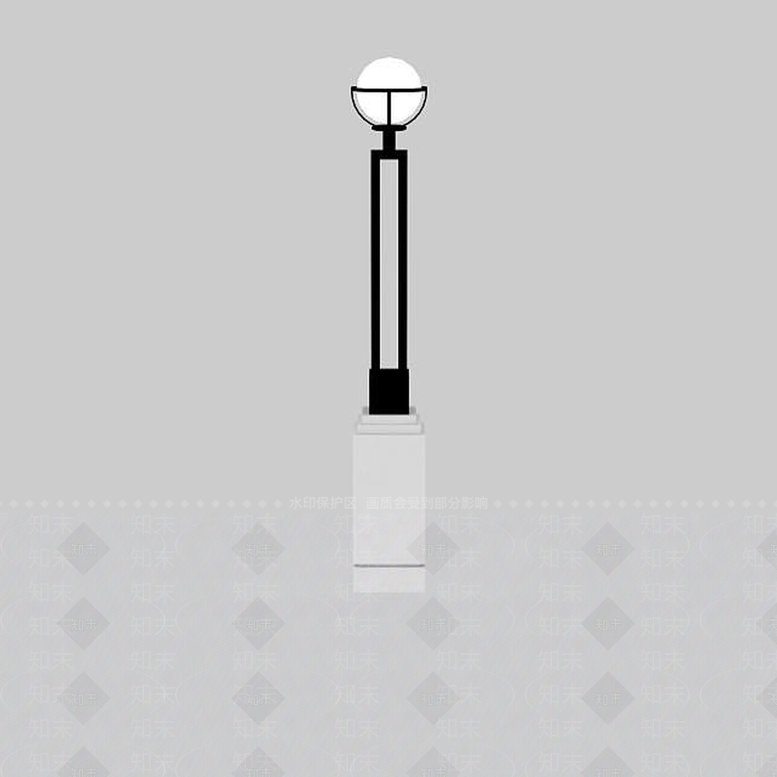 现代公园路灯3D模型下载【ID:1197232168】