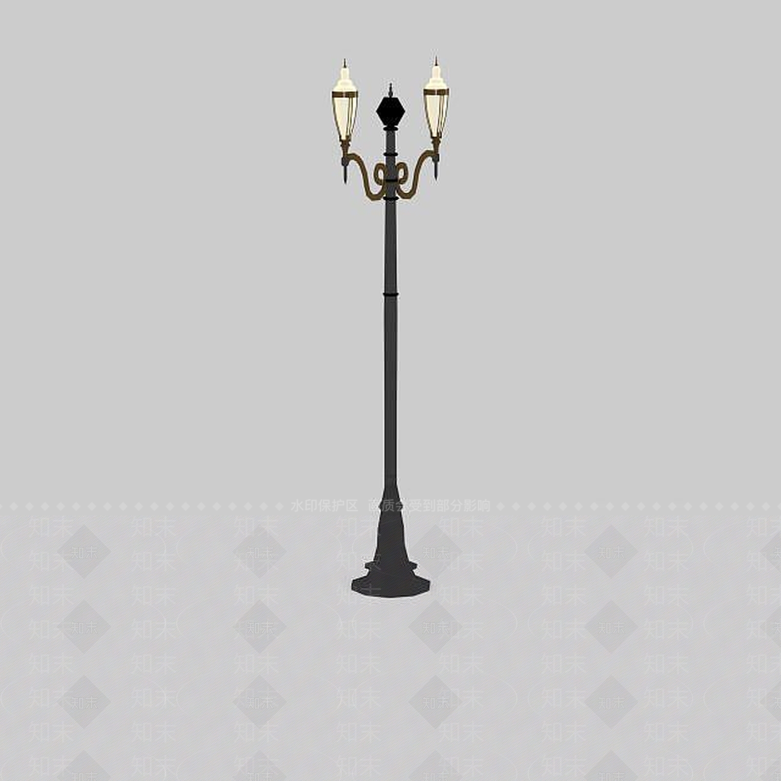 现代校园路灯3D模型下载【ID:1197233693】