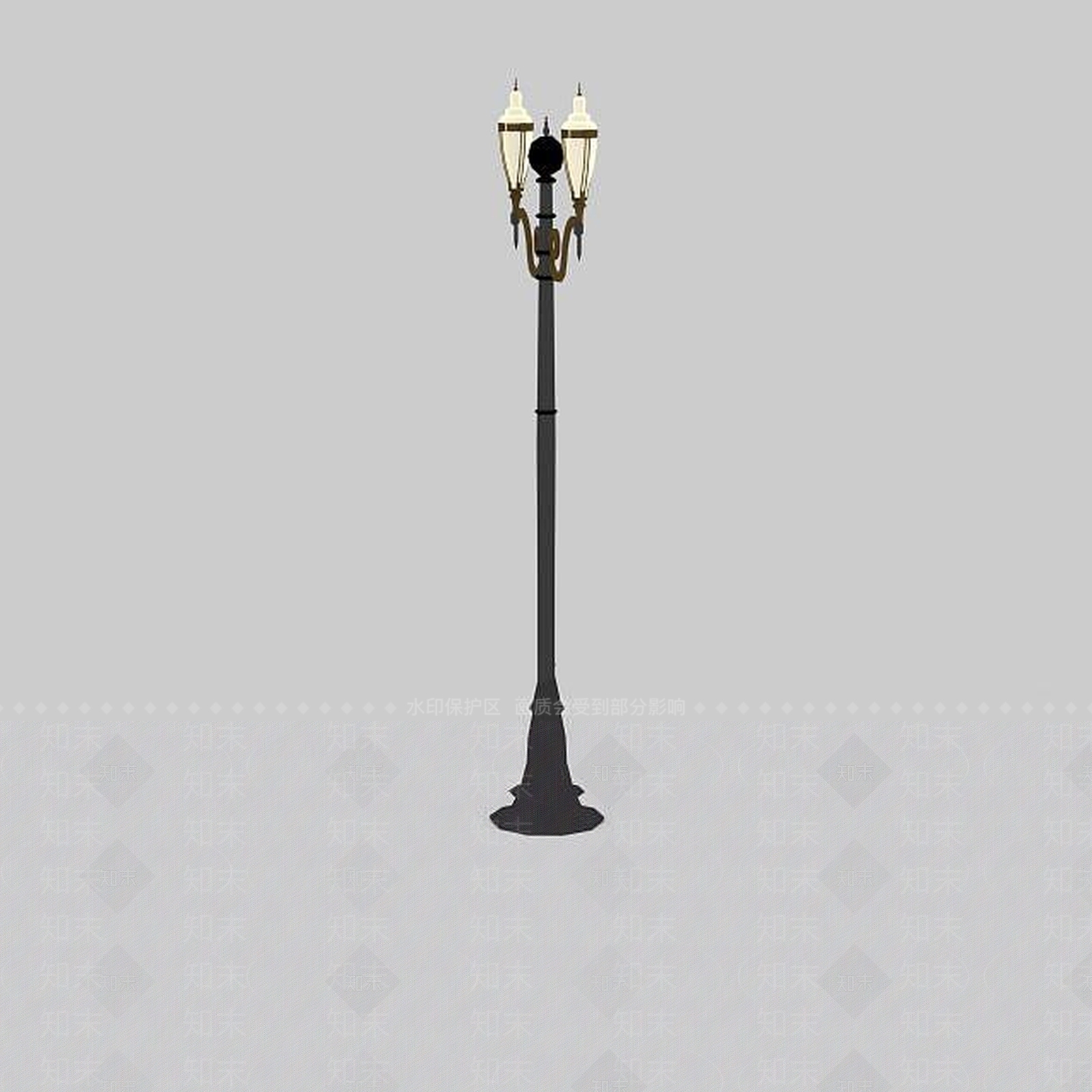 现代校园路灯3D模型下载【ID:1197233693】