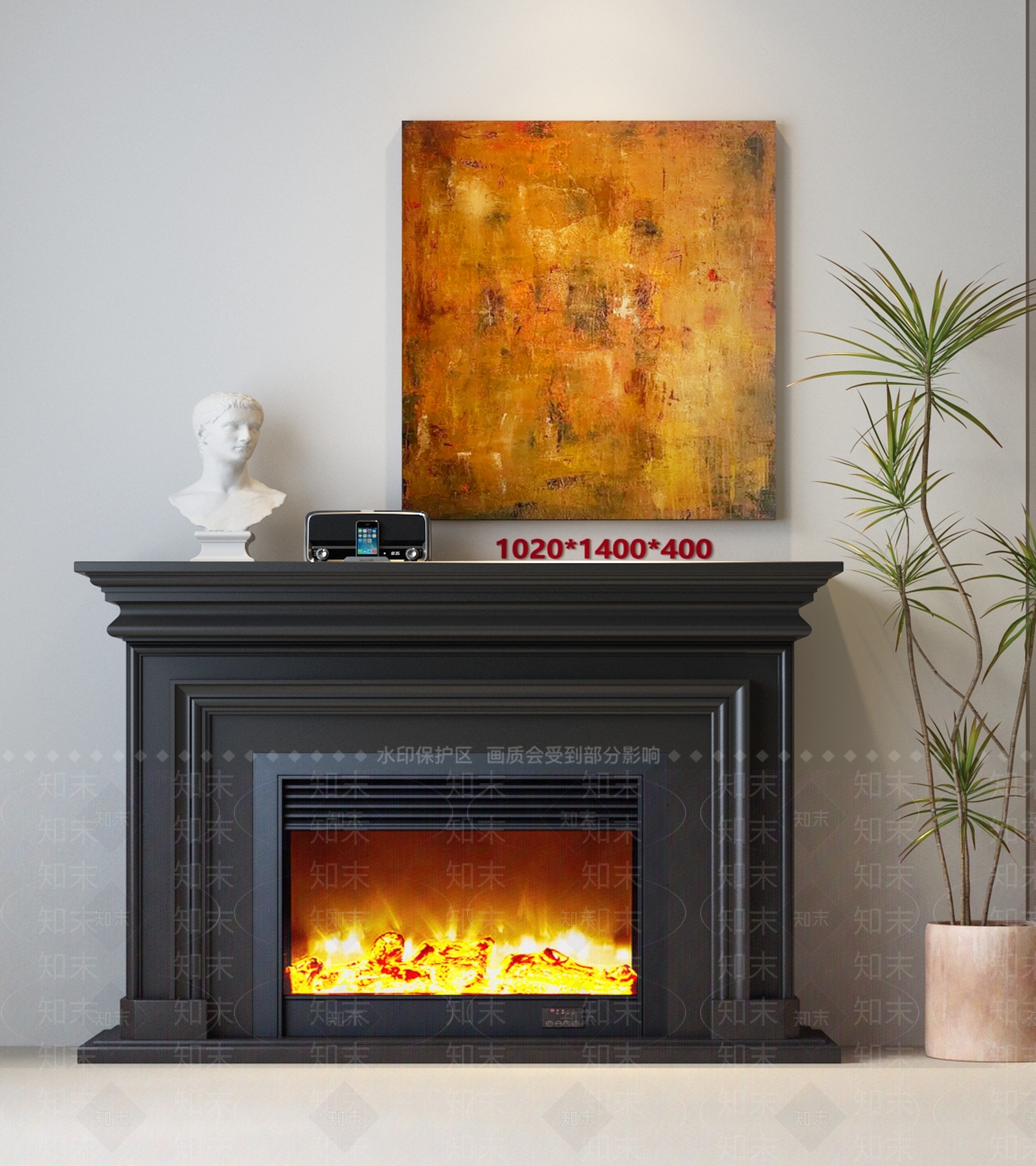 美式法式壁炉3D模型下载【ID:1197264876】