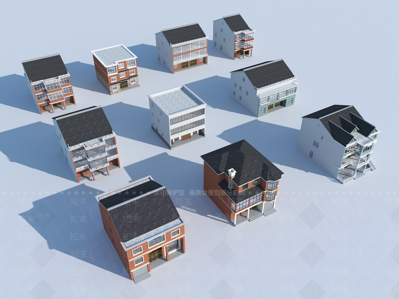 现代其他住宅外观3D模型下载【ID:1197266991】