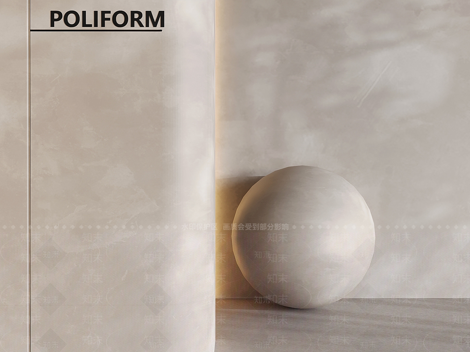 奶油沙发背景墙3D模型下载【ID:1197271368】