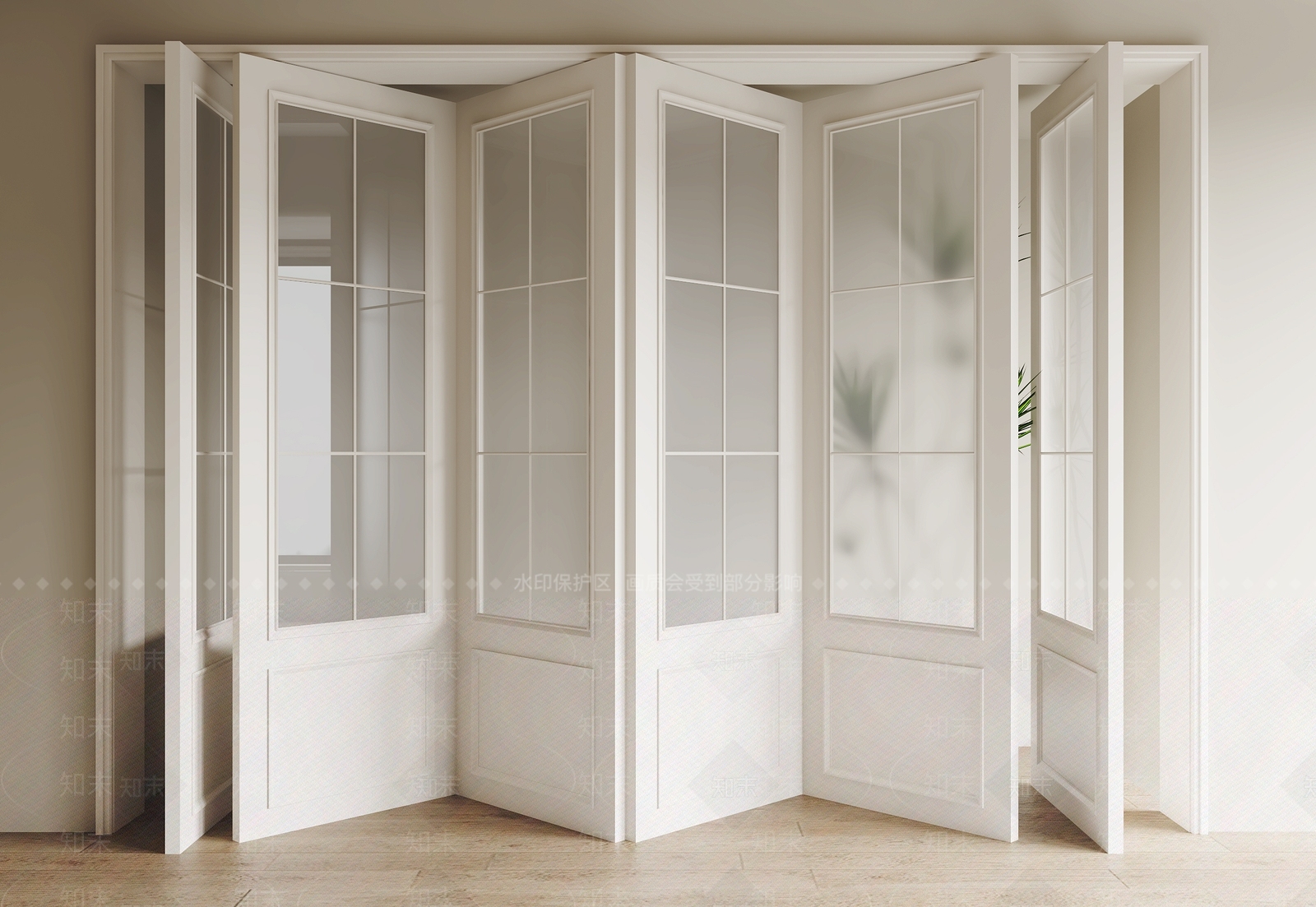 现代折叠门SU模型下载【ID:1197272366】