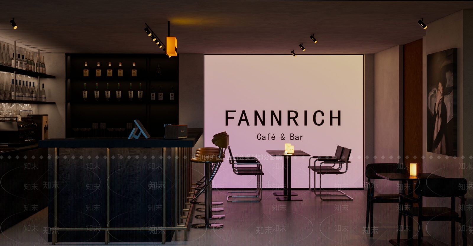 现代轻奢酒吧SU模型下载【ID:1197272371】