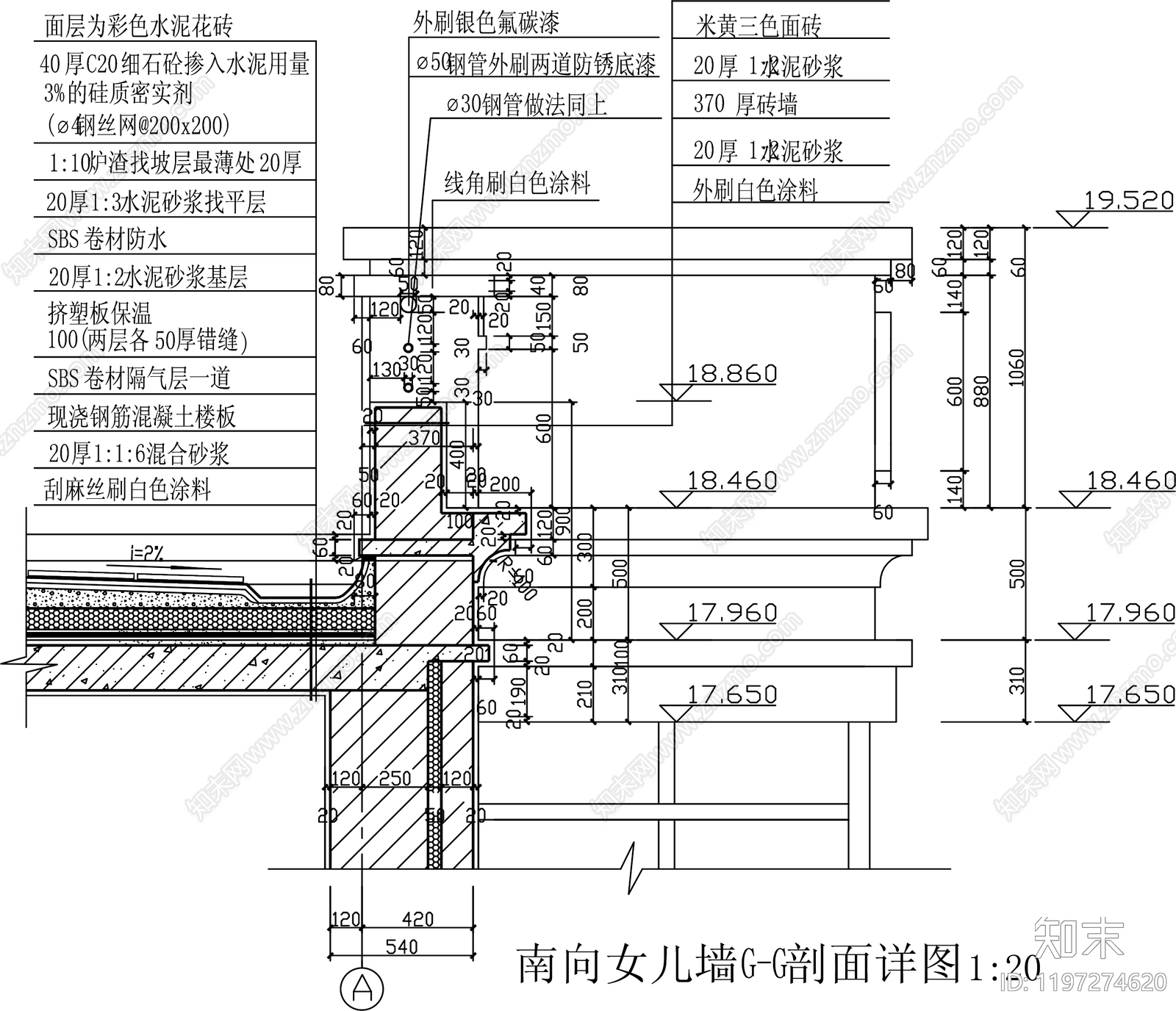 女儿墙节点施工图