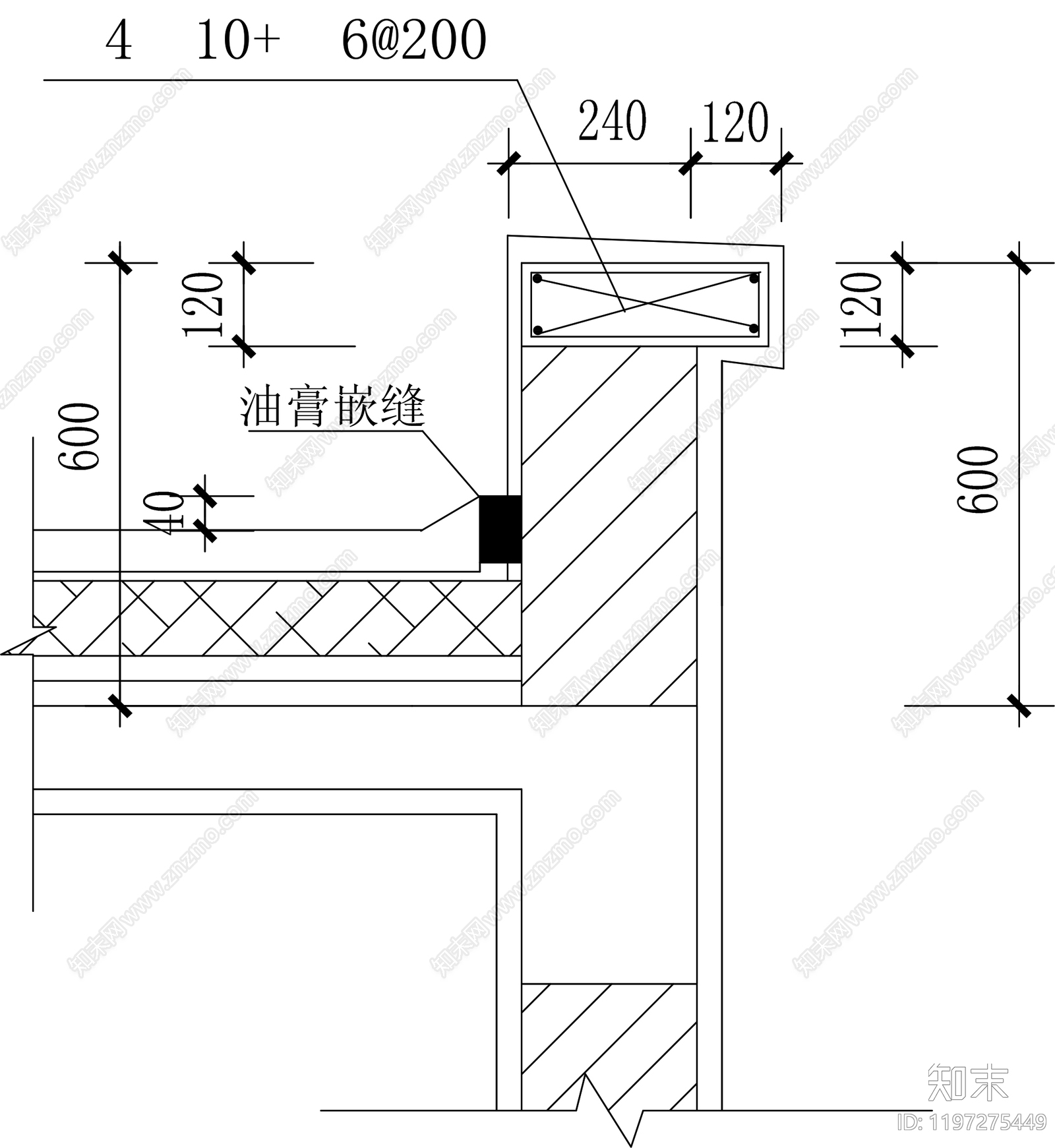 女儿墙节点cad施工图下载【ID:1197275449】