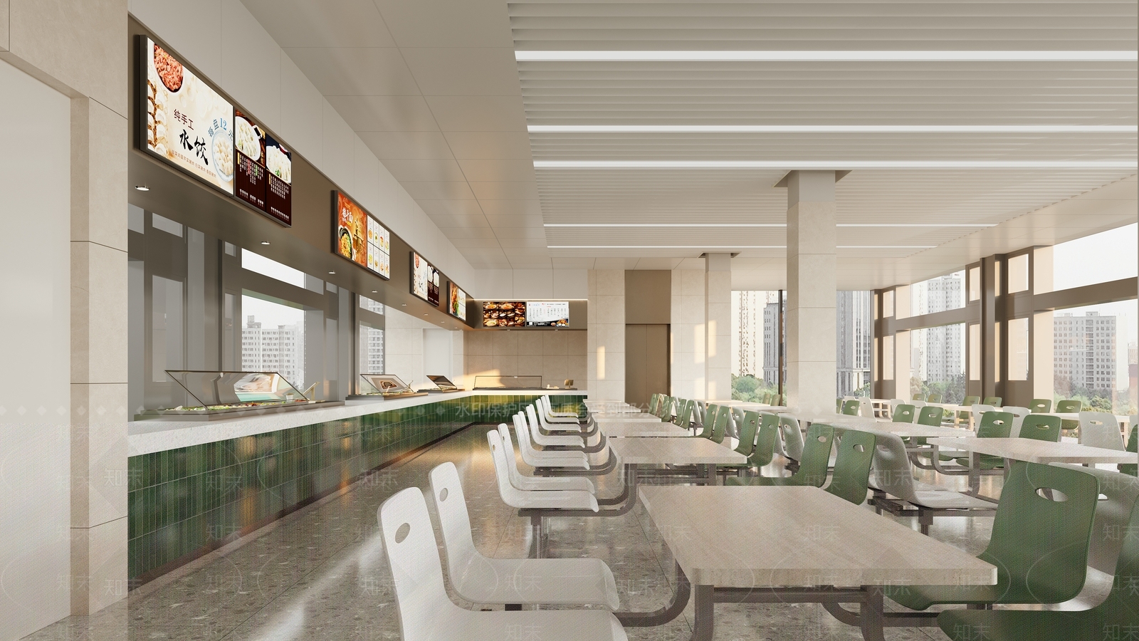 现代酒店餐厅3D模型下载【ID:1197280892】