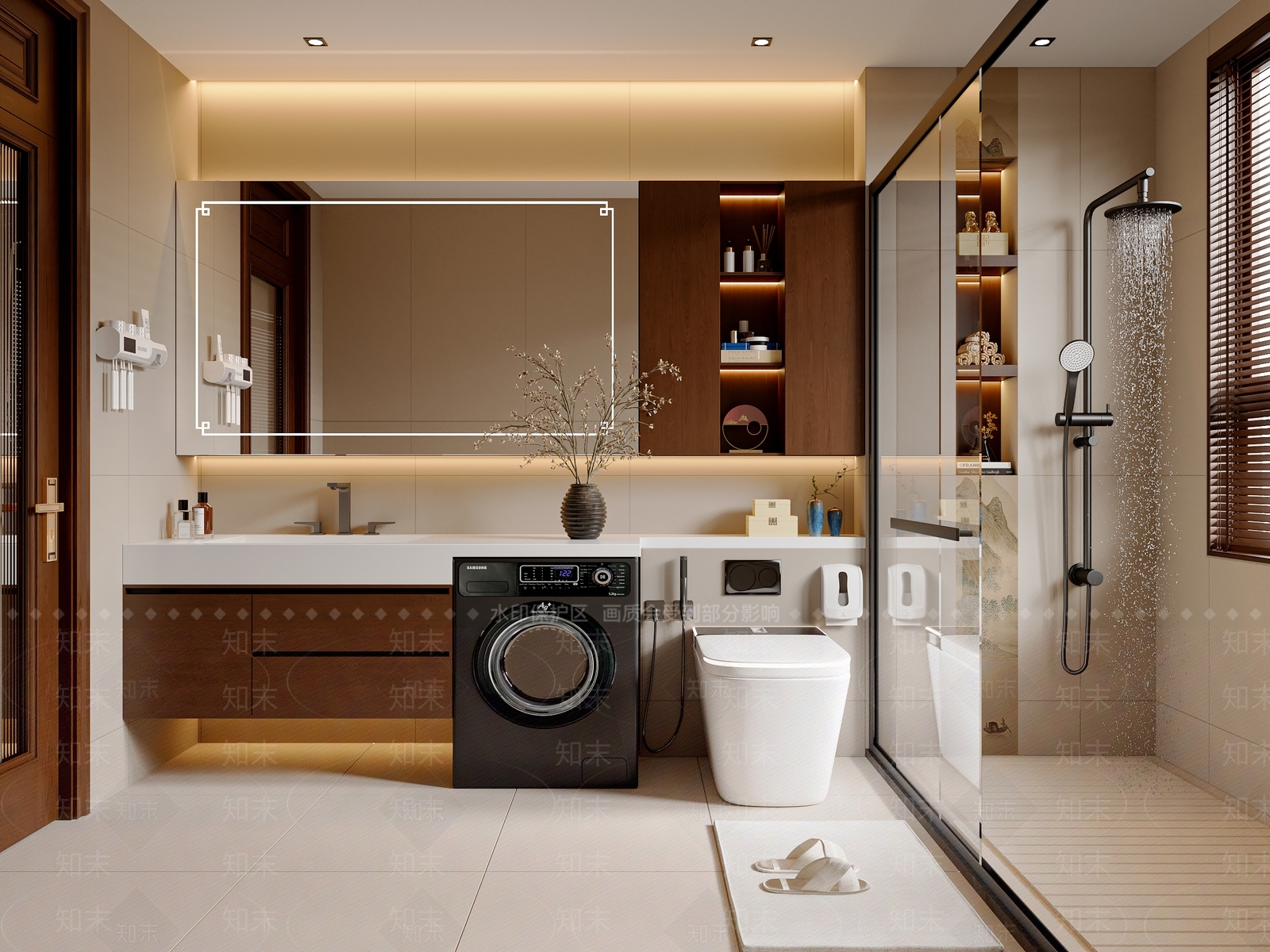 新中式中式卫生间3D模型下载【ID:1197282234】